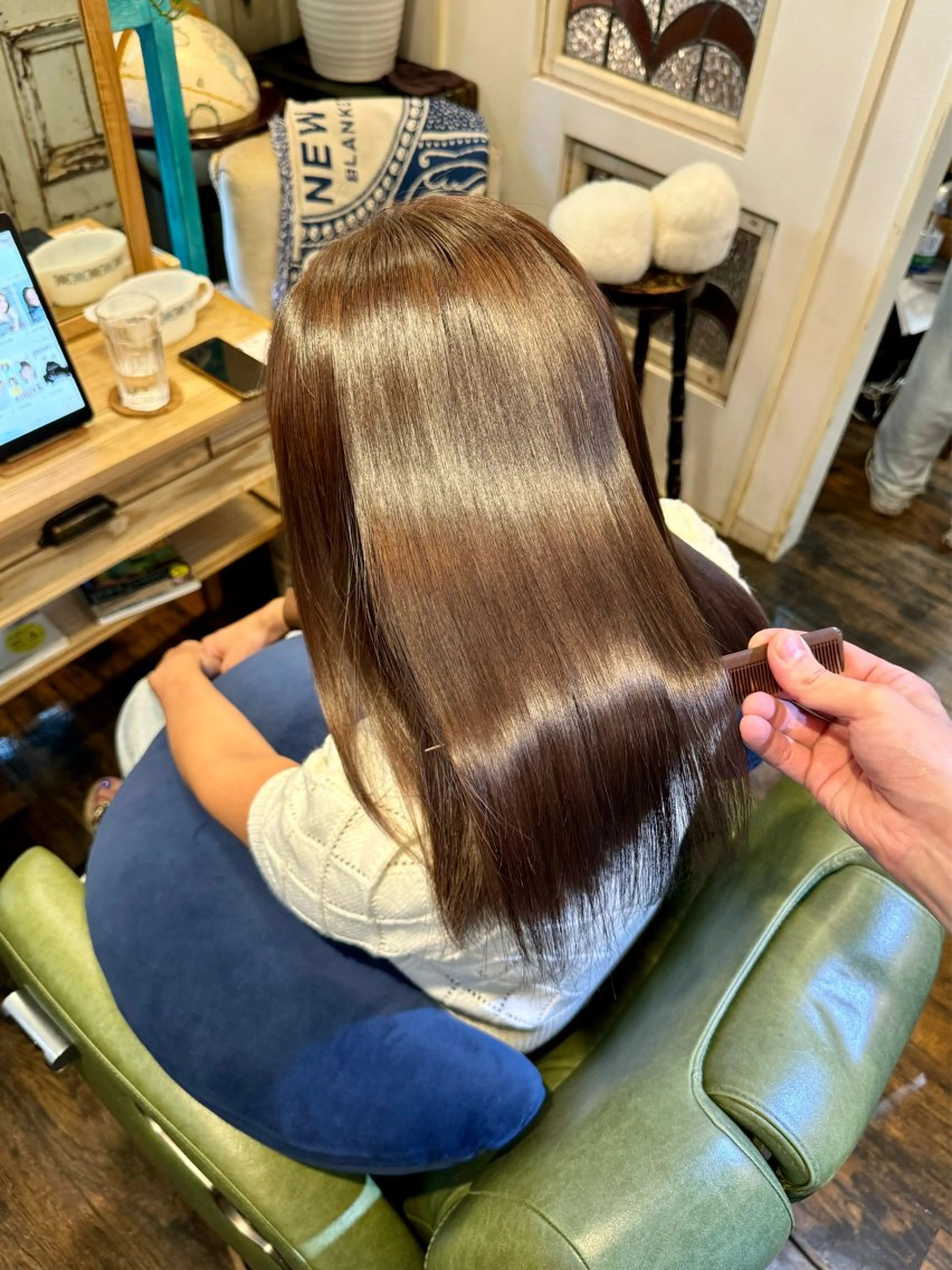 ロング カラー パーマ ヘアアレンジ 飯田 実歩(じっぽ)のヘアスタイル