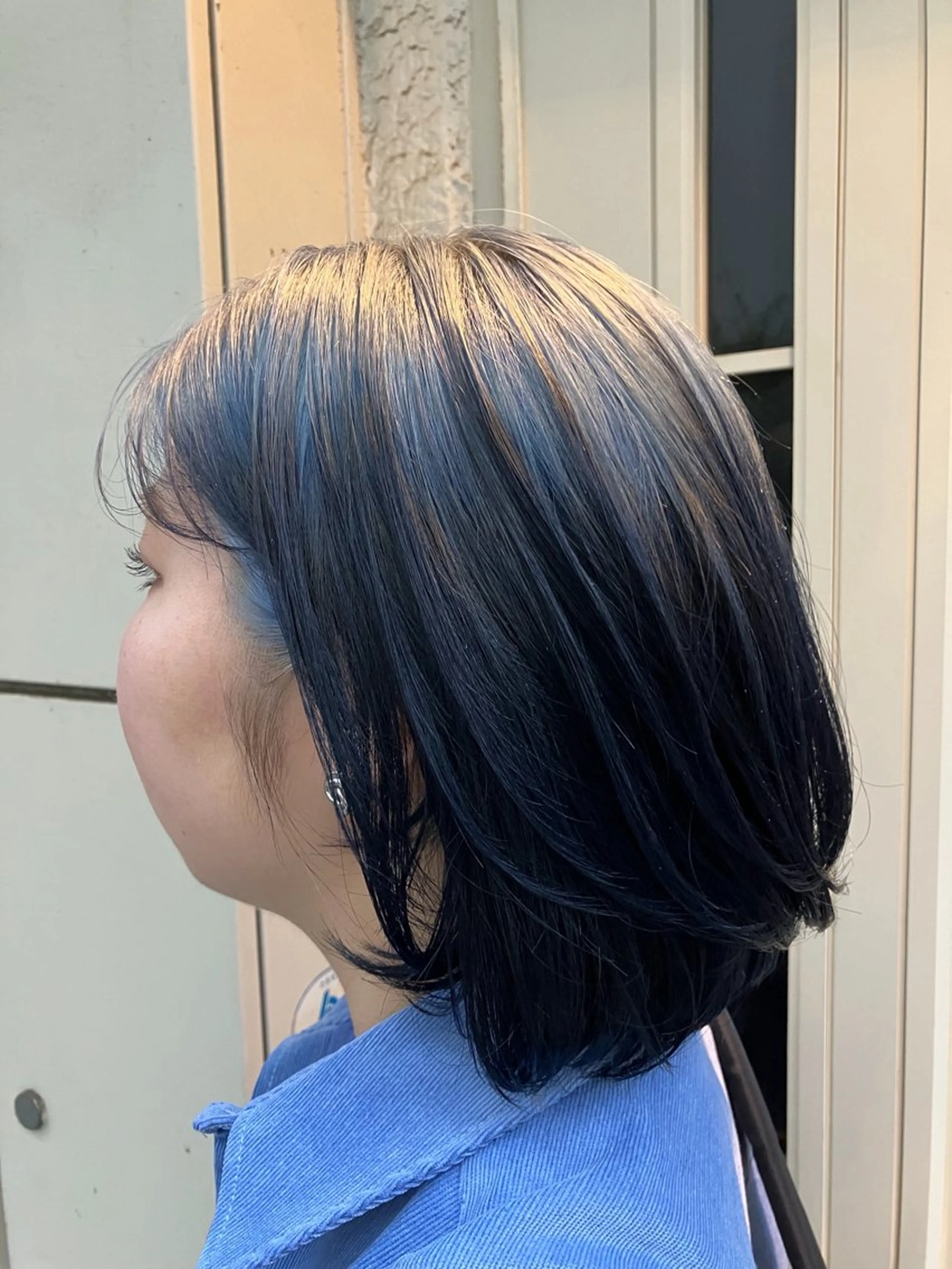 ミディアム カラー ブルーカラー グラデーションカラー カット ヘアカラー トリートメント ryuei /原宿のヘアスタイル