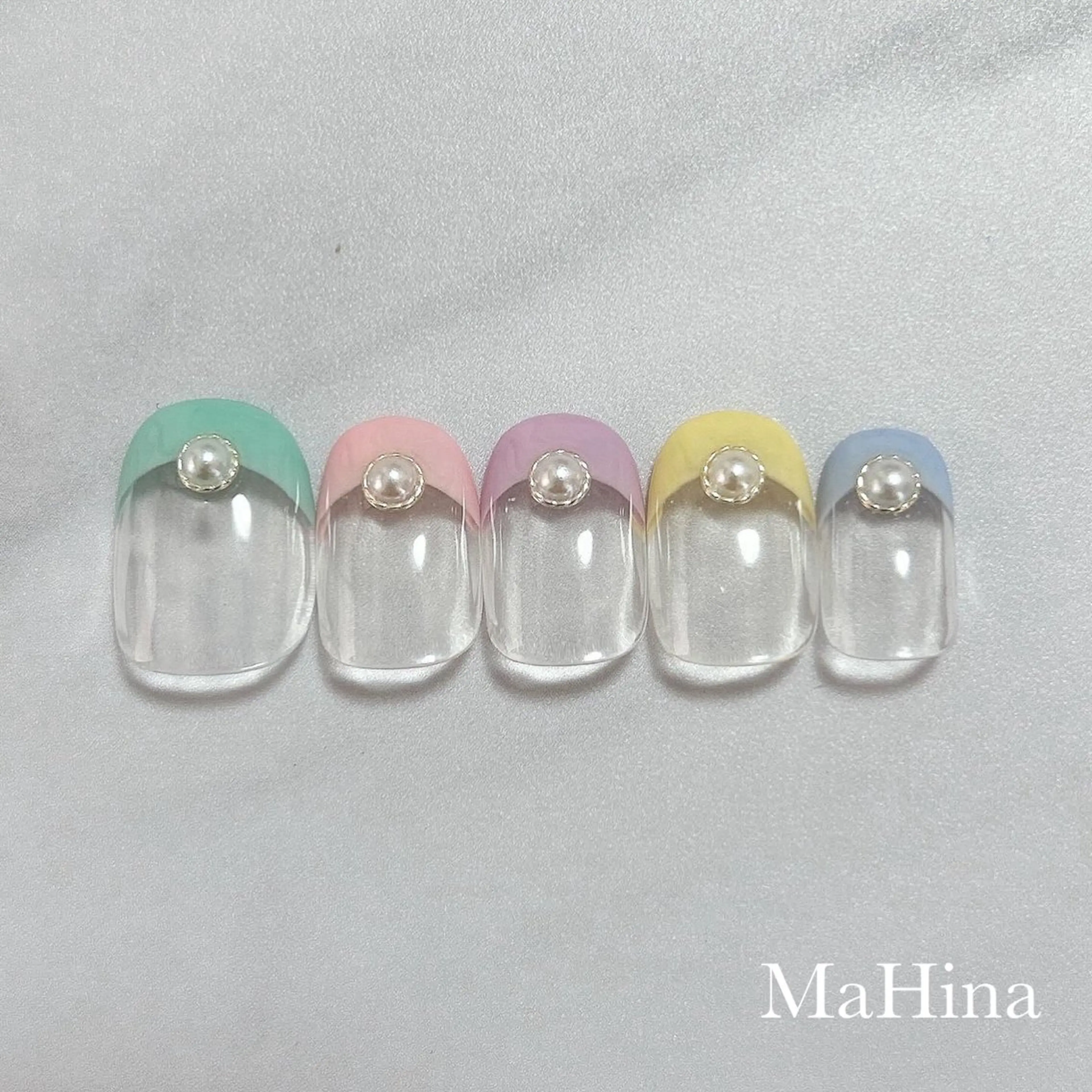 ネイル フレンチネイル パステルネイル ハンドネイル Healing Salon...MaHina(マヒナ)所属・MaHina🌙 salonのネイルデザイン