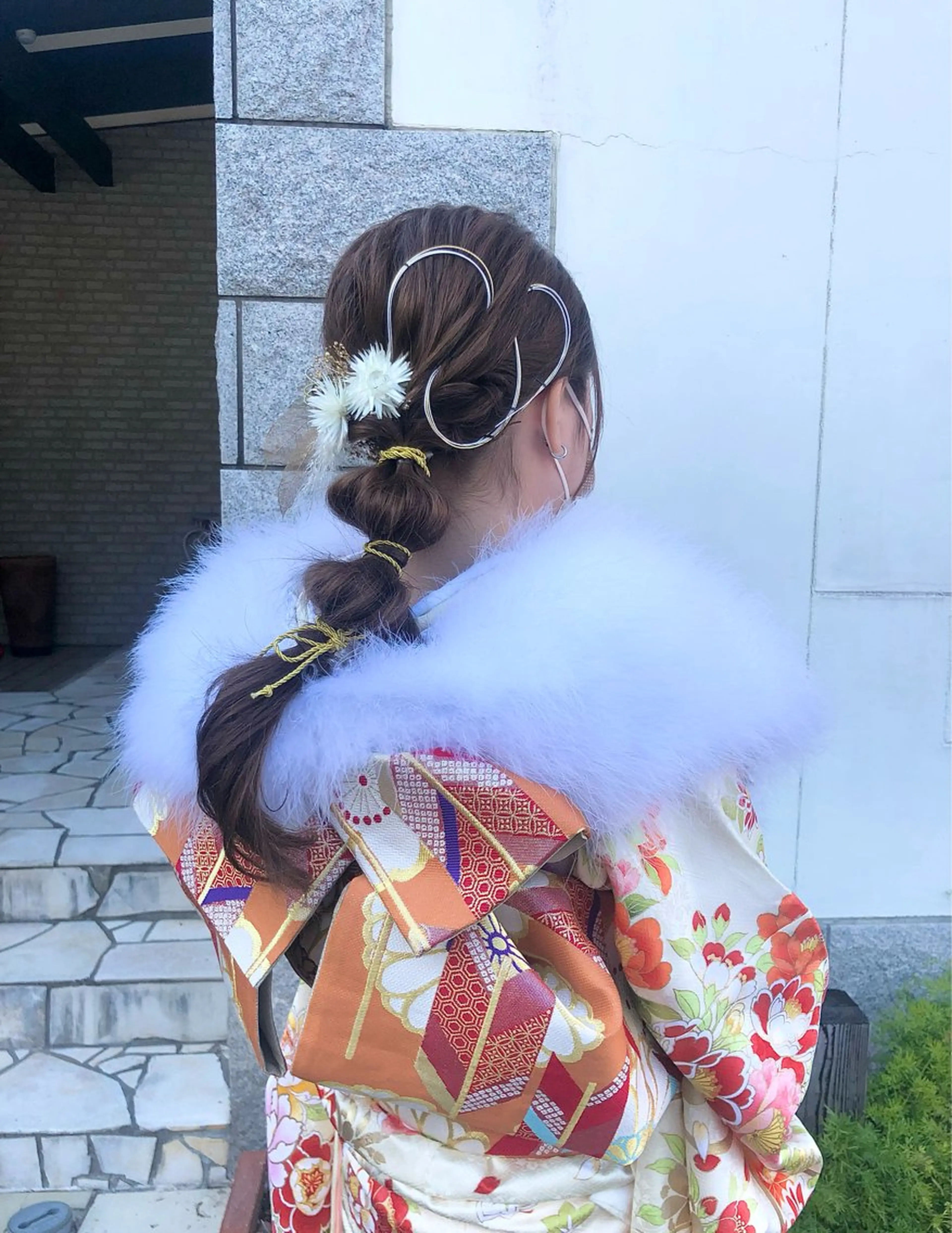 セミロング effect横浜所属・切りっぱなしボブ/ 艶カラー/綾莉のヘアスタイル