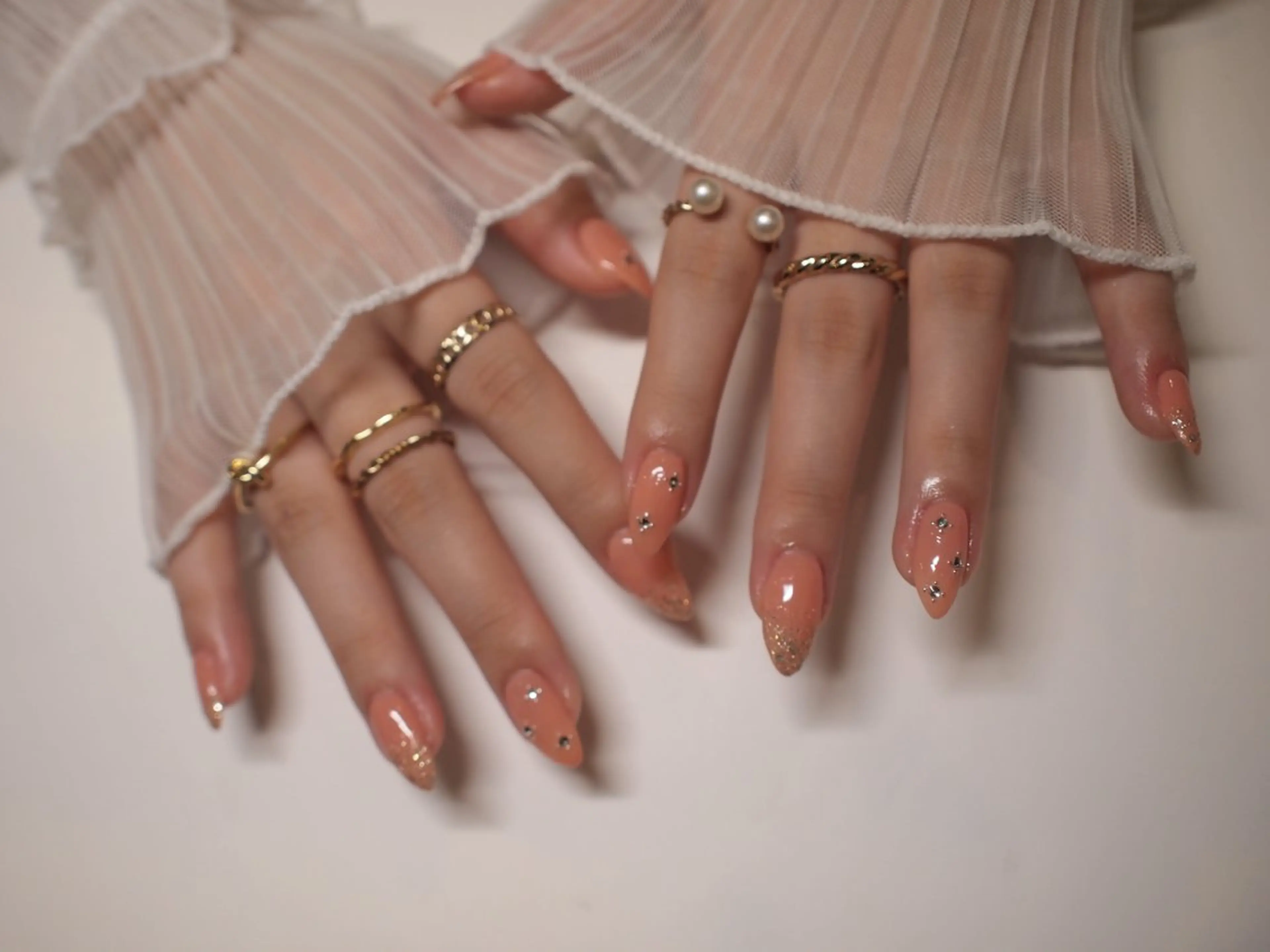 ネイル キラキラネイル 【ＯＲＧＡＮ】 nailのネイルデザイン