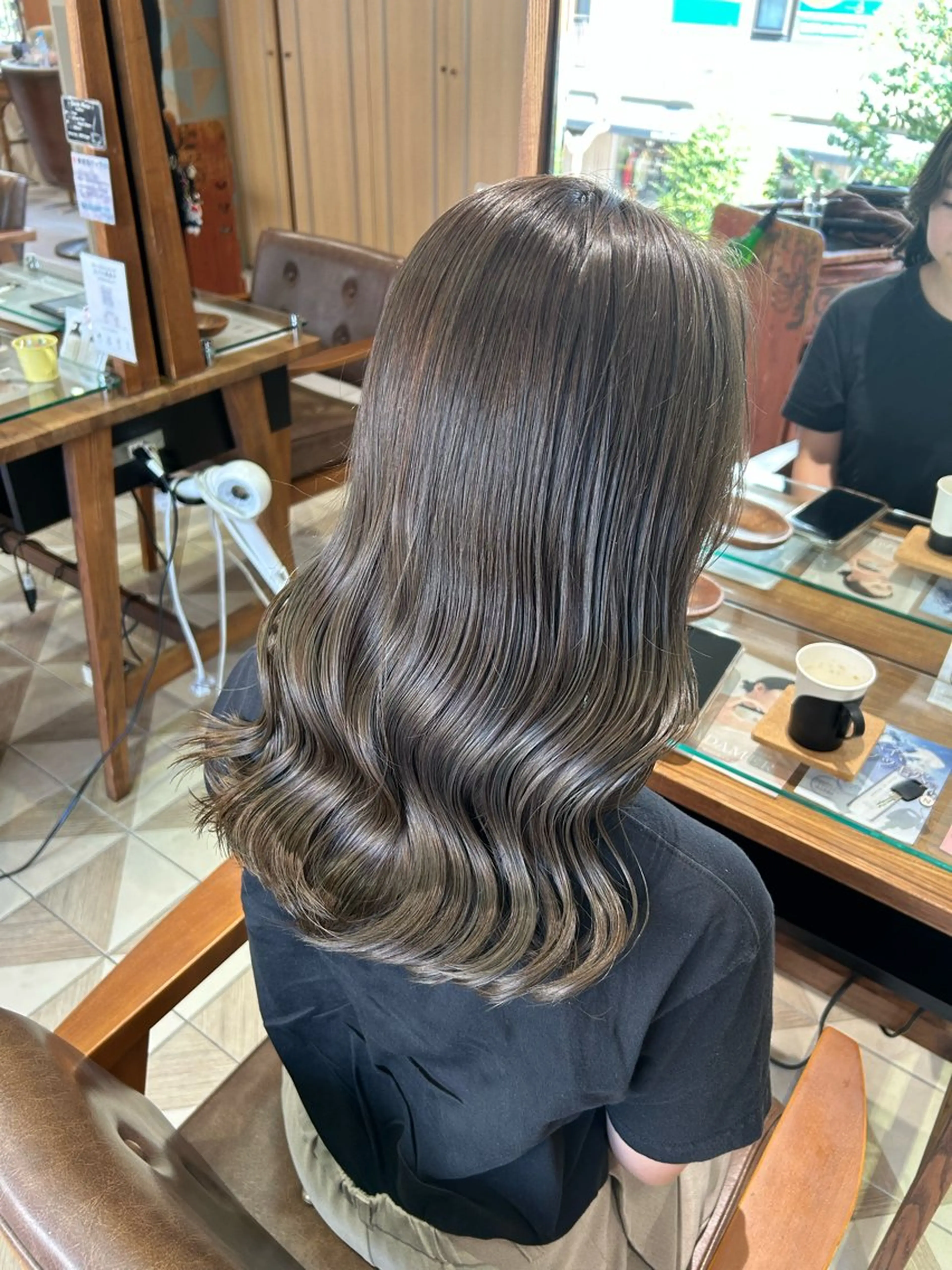 セミロング カラー ヘアアレンジ カット ヘアカラー 吉水 彩乃 /ボブ/透明感カラーのヘアスタイル