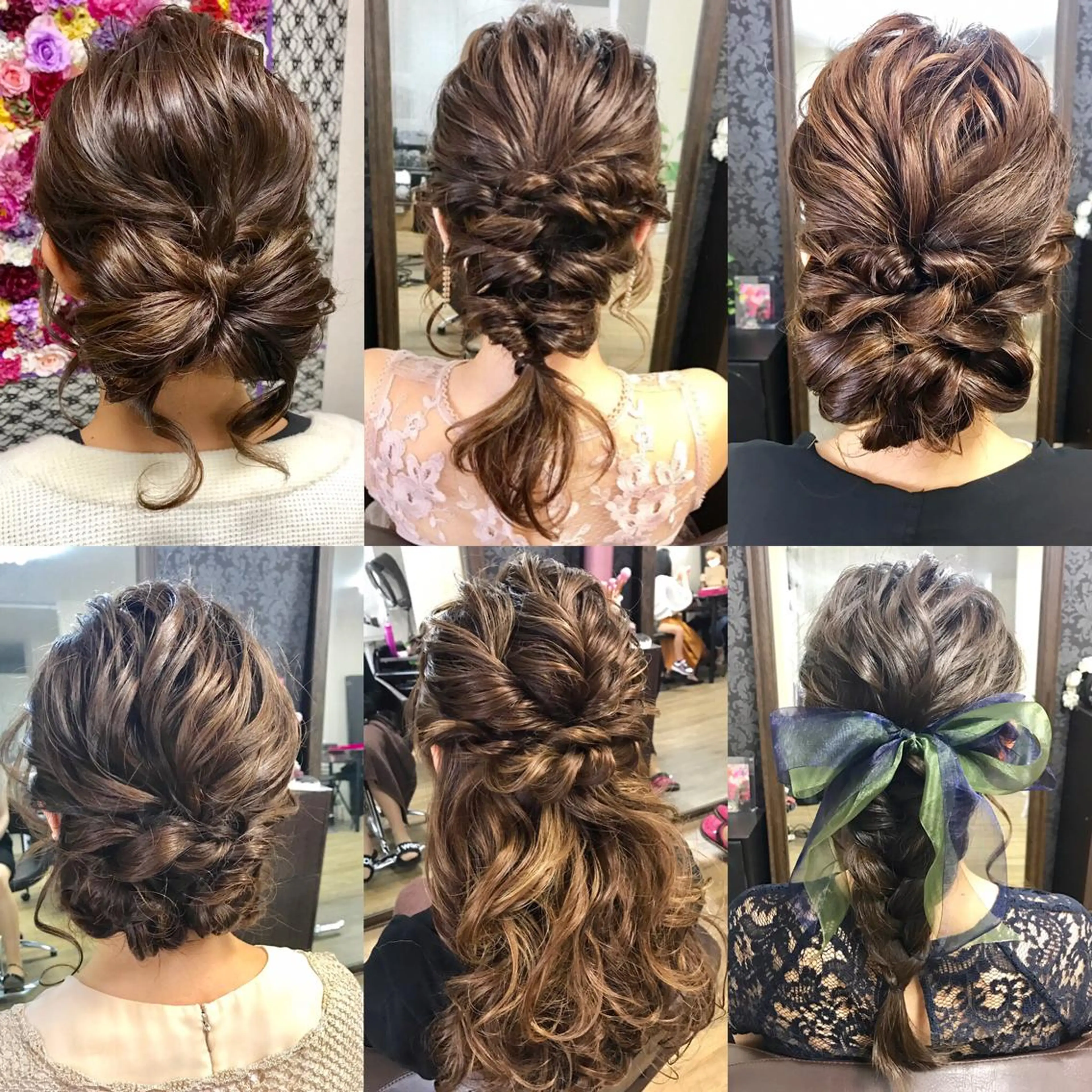 セミロング カラー ヘアアレンジ ヘアセット プレシャス所属・池田 景子のヘアスタイル