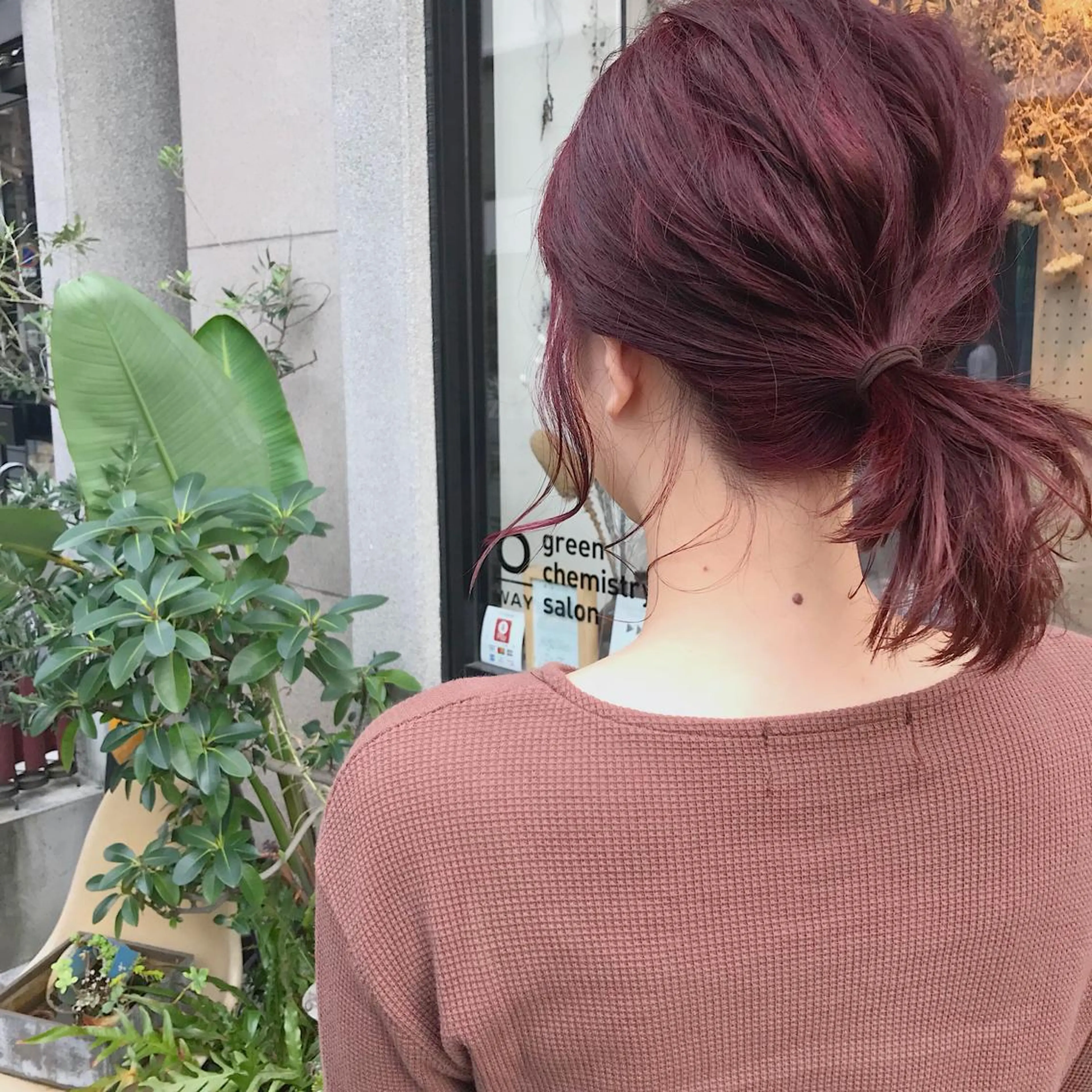 ミディアム カラー 艶髪color💎髪 質改善ストレート大吉のヘアスタイル