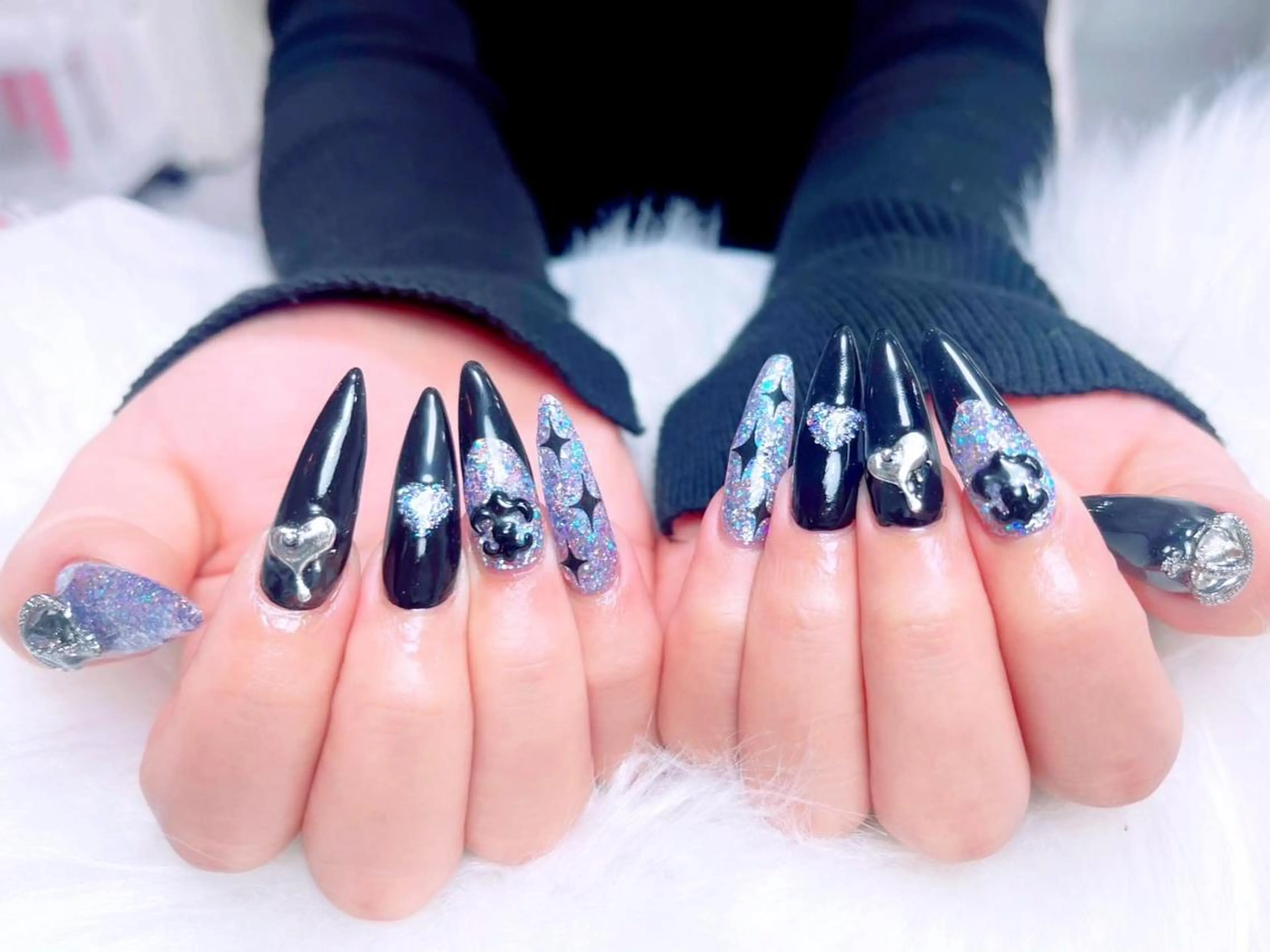 ネイル ロングネイル Elegantbea utyミクのネイルデザイン