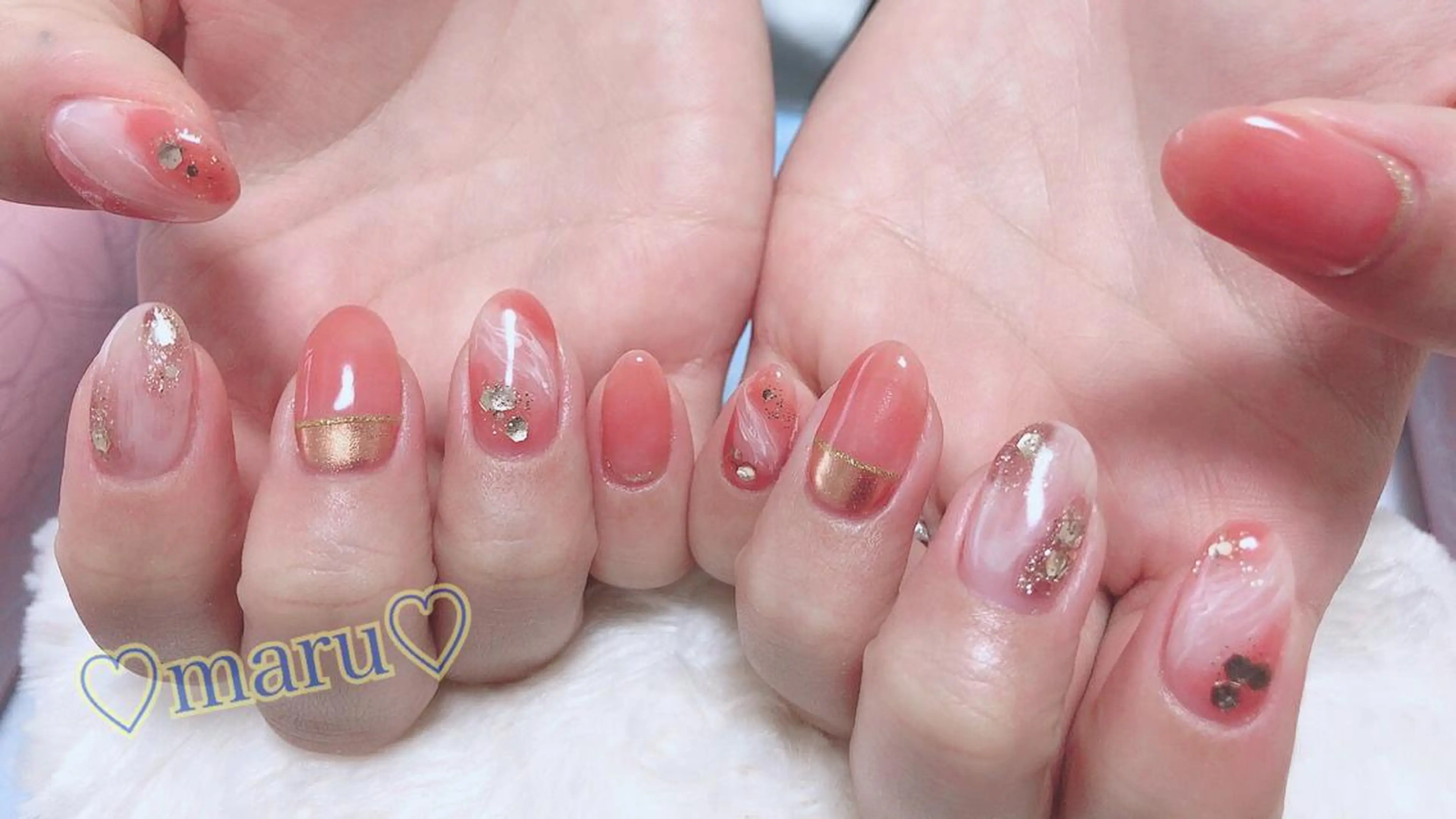 ネイル ハンドネイル フットネイル まるみ ♡のネイルデザイン