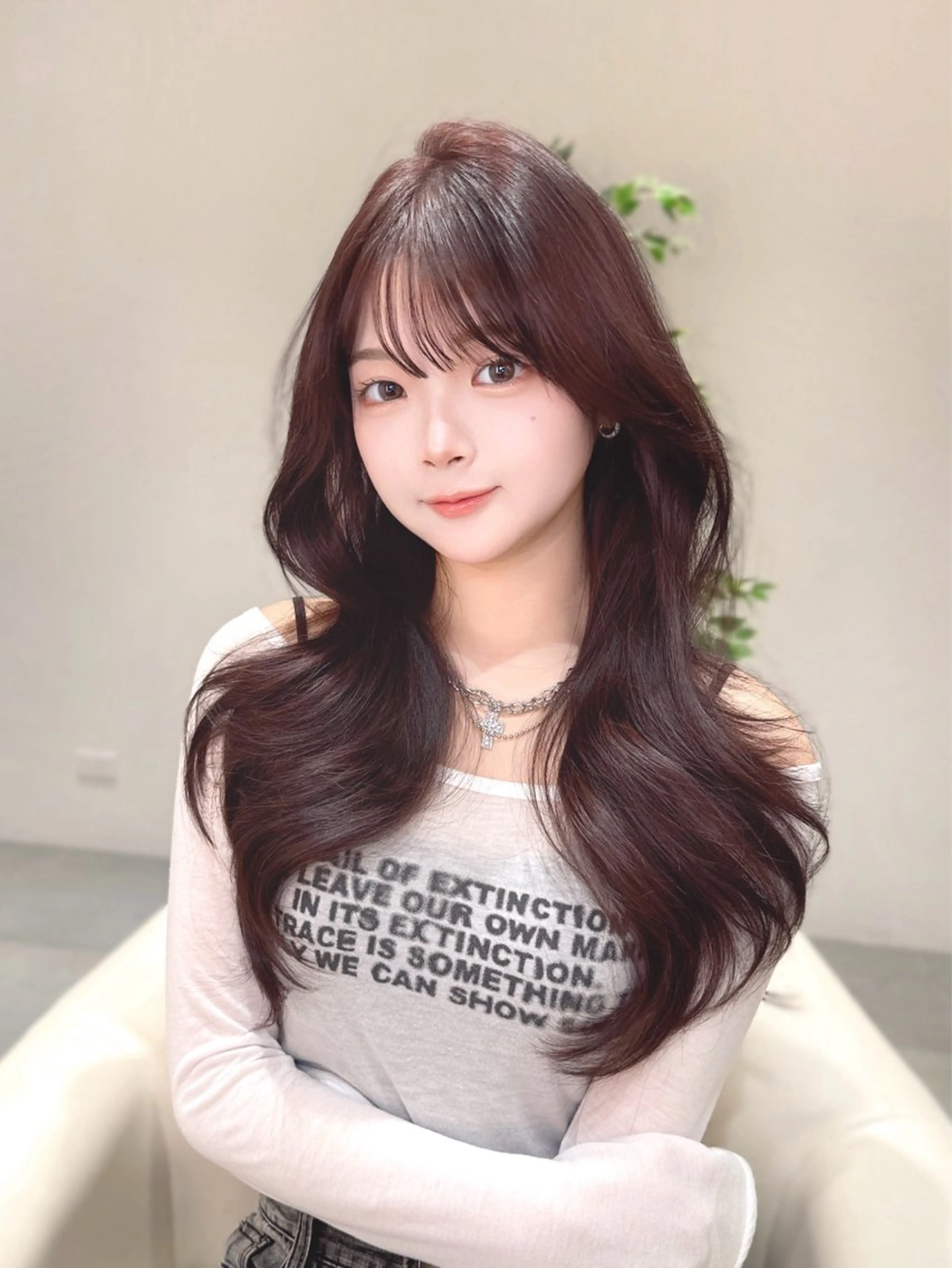 ロング カラー カット ヘアカラー トリートメント ヘッドスパ ヘアセット 韓国ヘア/レイヤー/ 顔まわり/りょーとのヘアスタイル