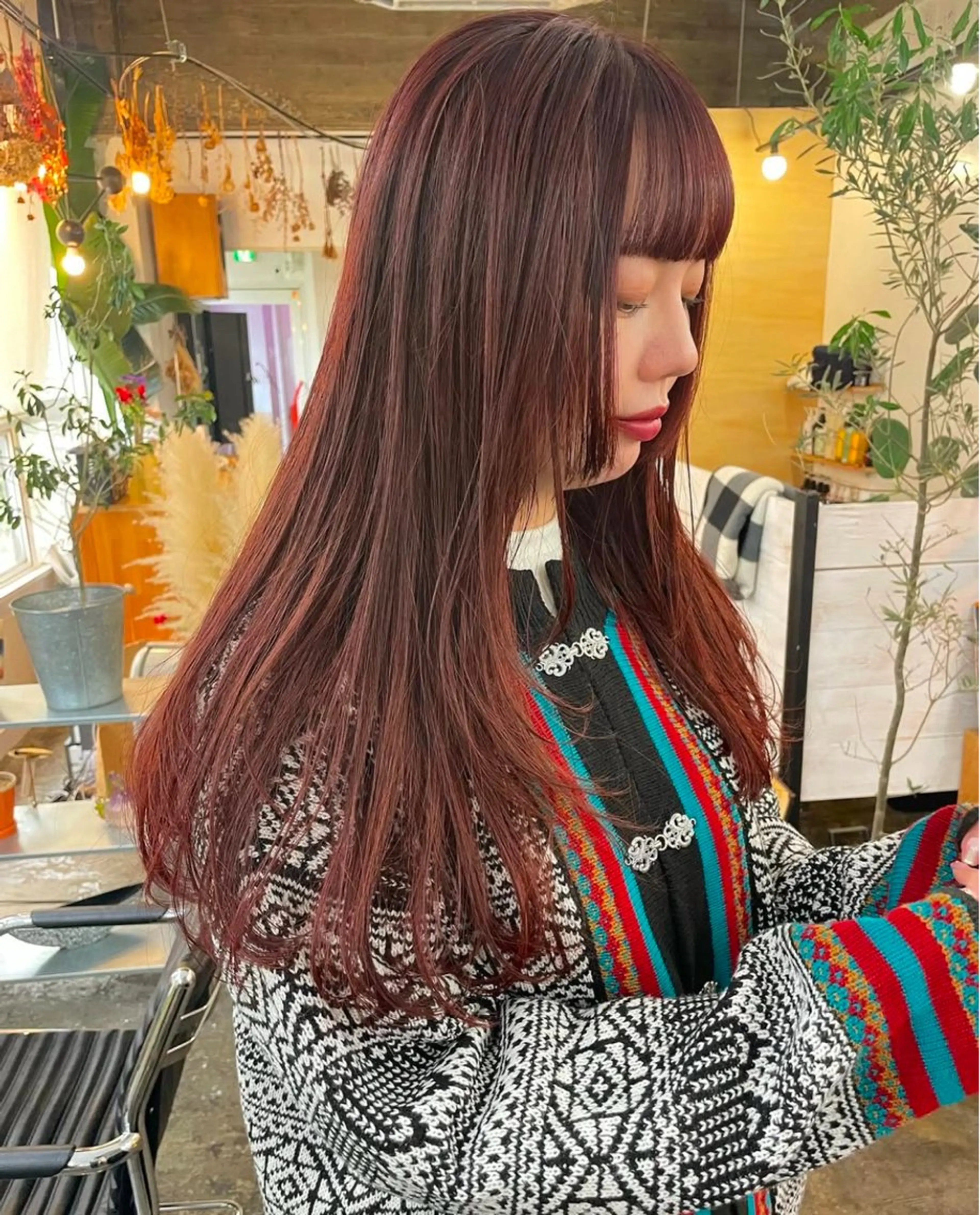 ロング カラー ヘアカラー 早野 心春のヘアスタイル