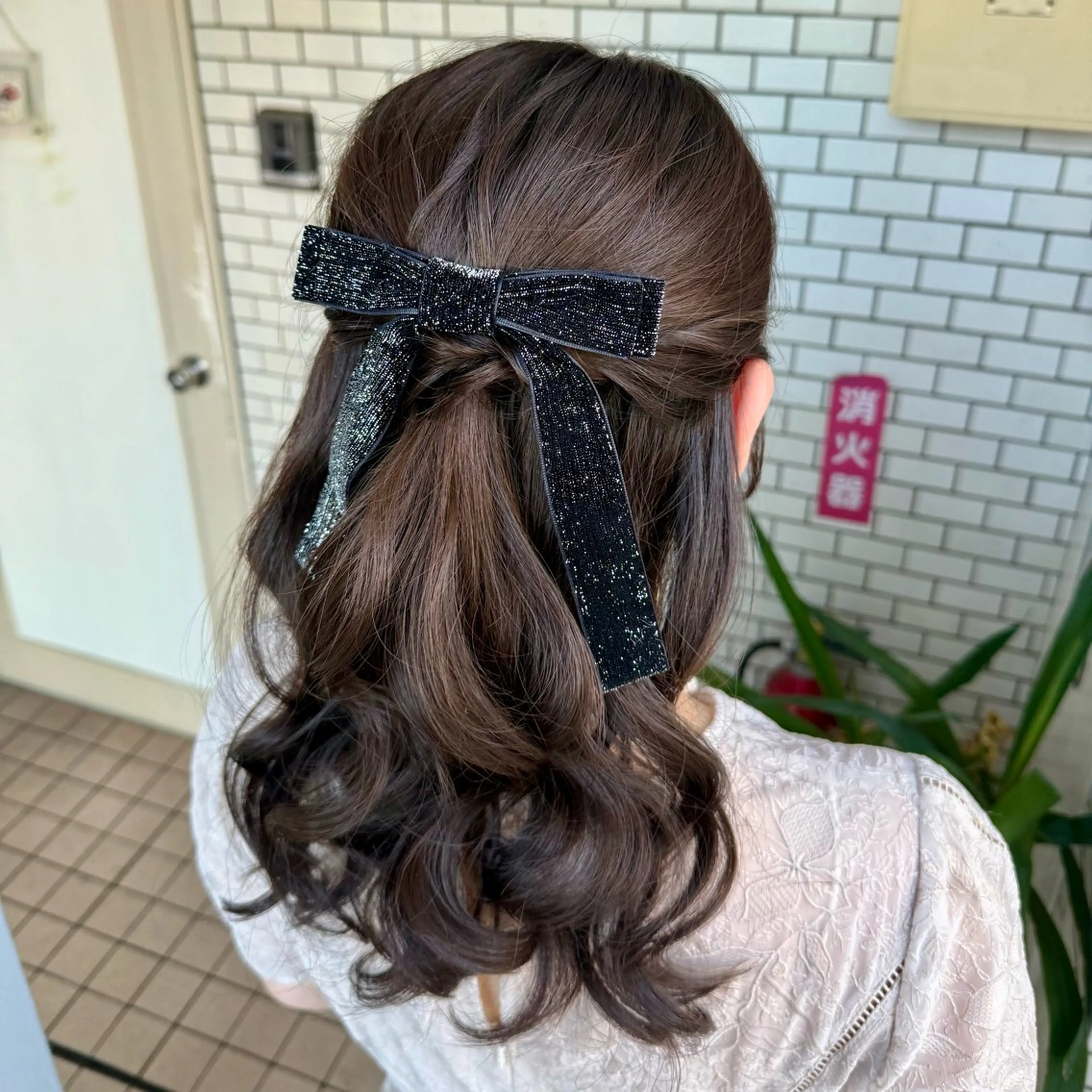 セミロング ヘアアレンジ 成人式 ハーフアップ 結婚式・ブライダル ヘアセット 褒められヘアメイク /‎ボブ女子🐶みおのその他イメージ