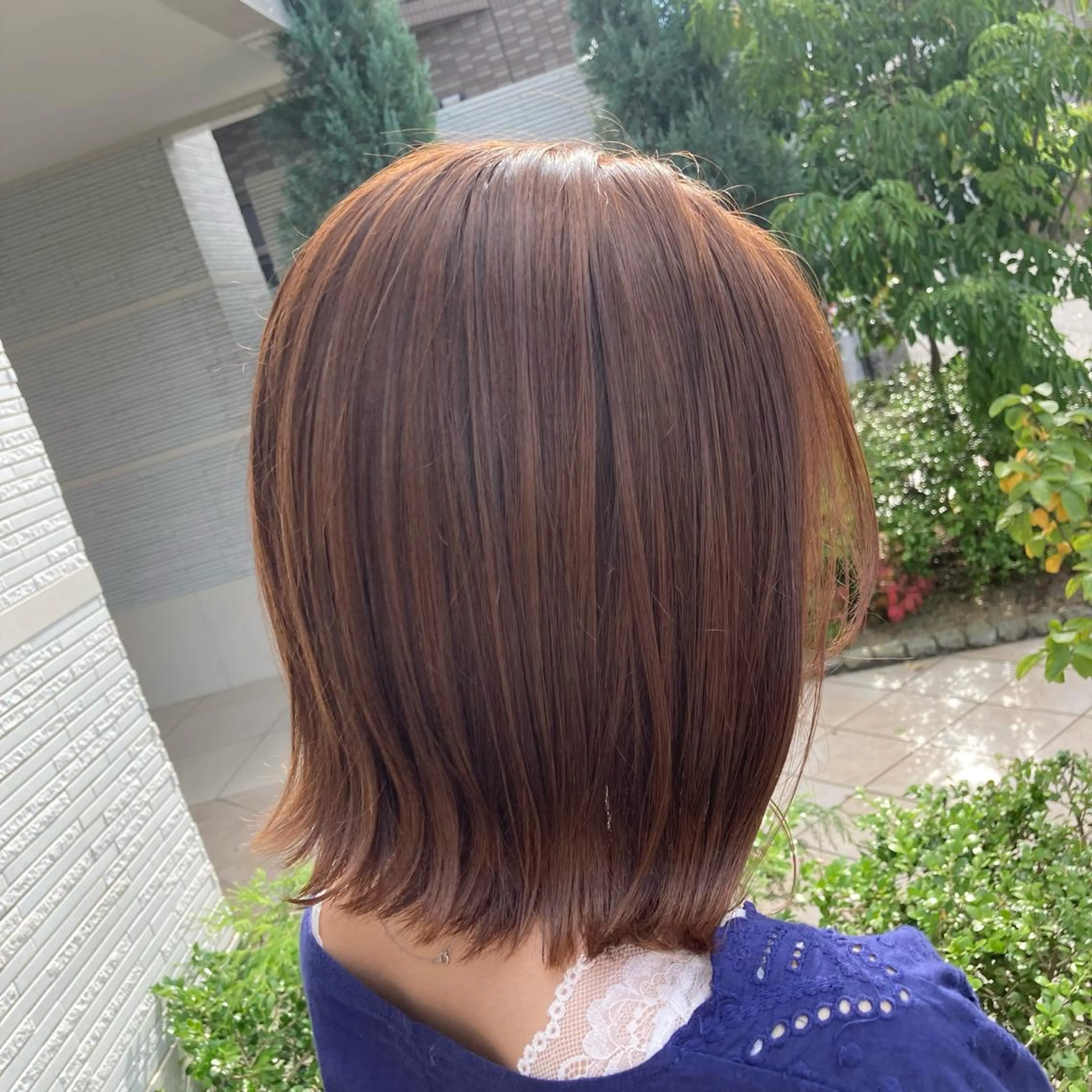 ミディアム カット ヘアカラー トリートメント 💎髪質改善💎 西森千夏のヘアスタイル