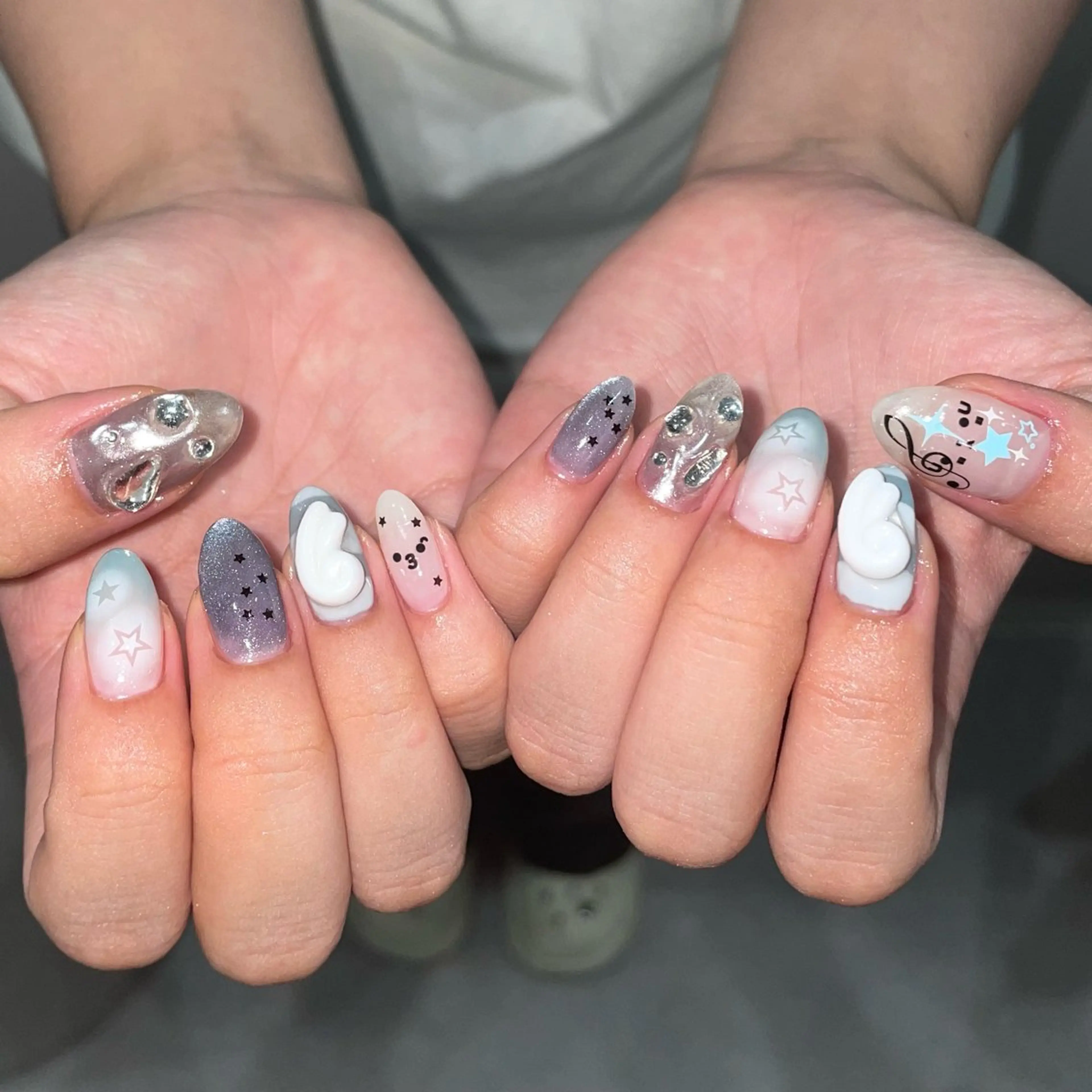 ネイル ハンドネイル GO TODAY 吉祥寺Glint所属・うの 韓国ﾈｲﾙ໒꒱⋆⭒˚のネイルデザイン