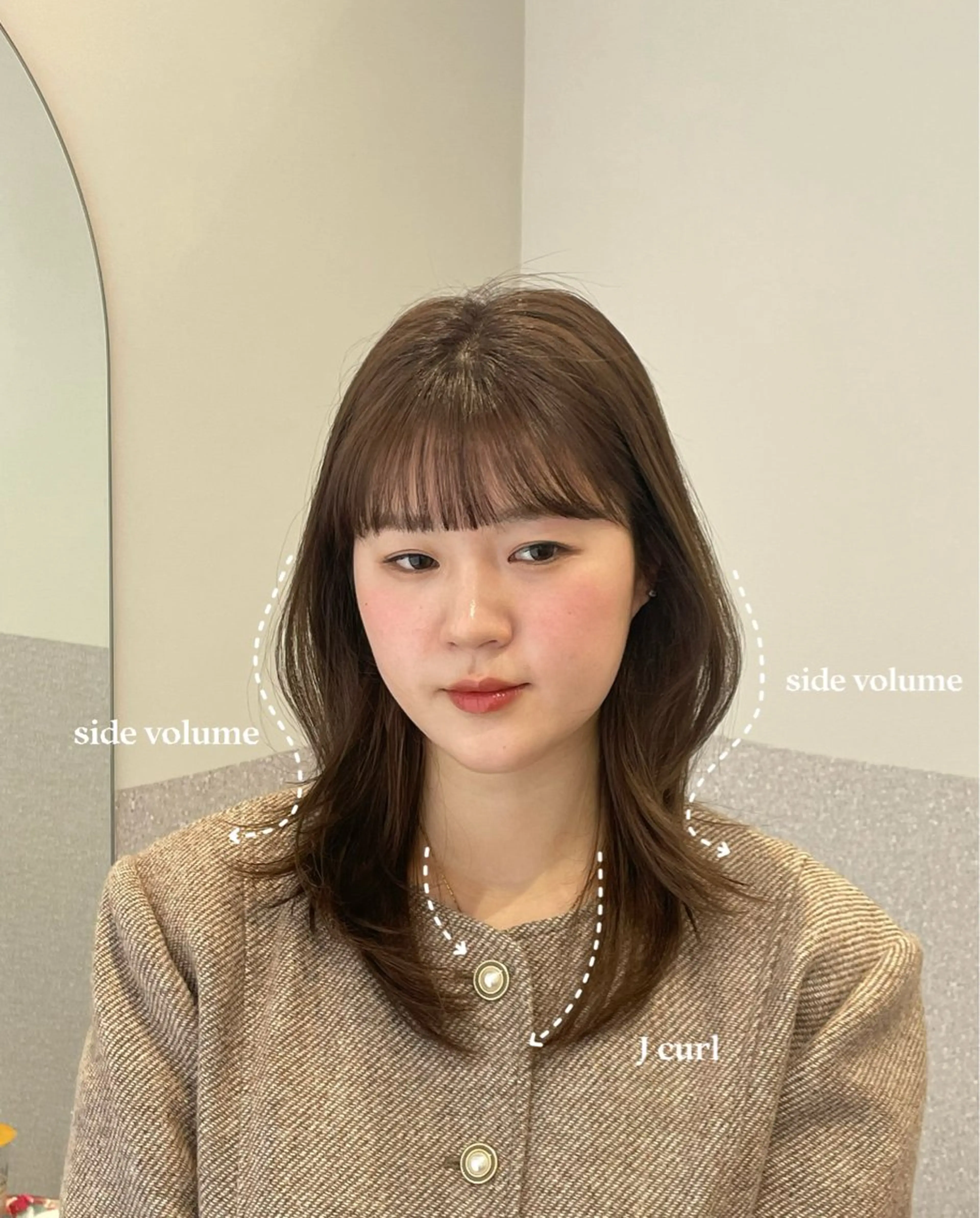 ミディアム ミディアムレイヤー ハッシュカット ハイレイヤー 韓国風ヘア レイヤーカット カット ヘアカラー トリートメント ❤︎︎韓国ヘア❤︎︎ 𝑺𝒉𝒊𝒉𝒐のヘアスタイル