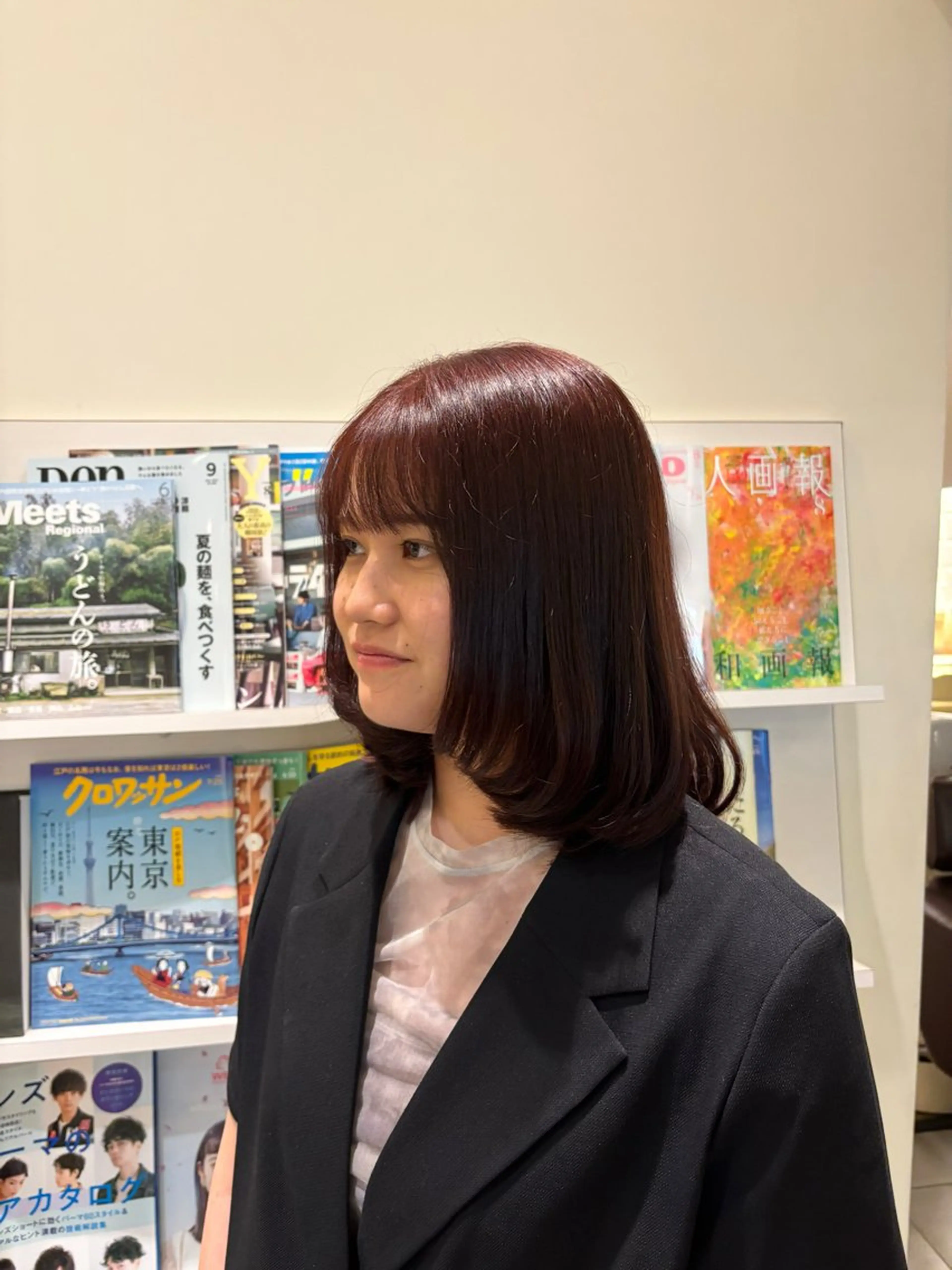 セミロング ボブ 顔周りカット レイヤーカット Hairs Gallery所属・ショート・ボブ✨南 津麦のヘアスタイル