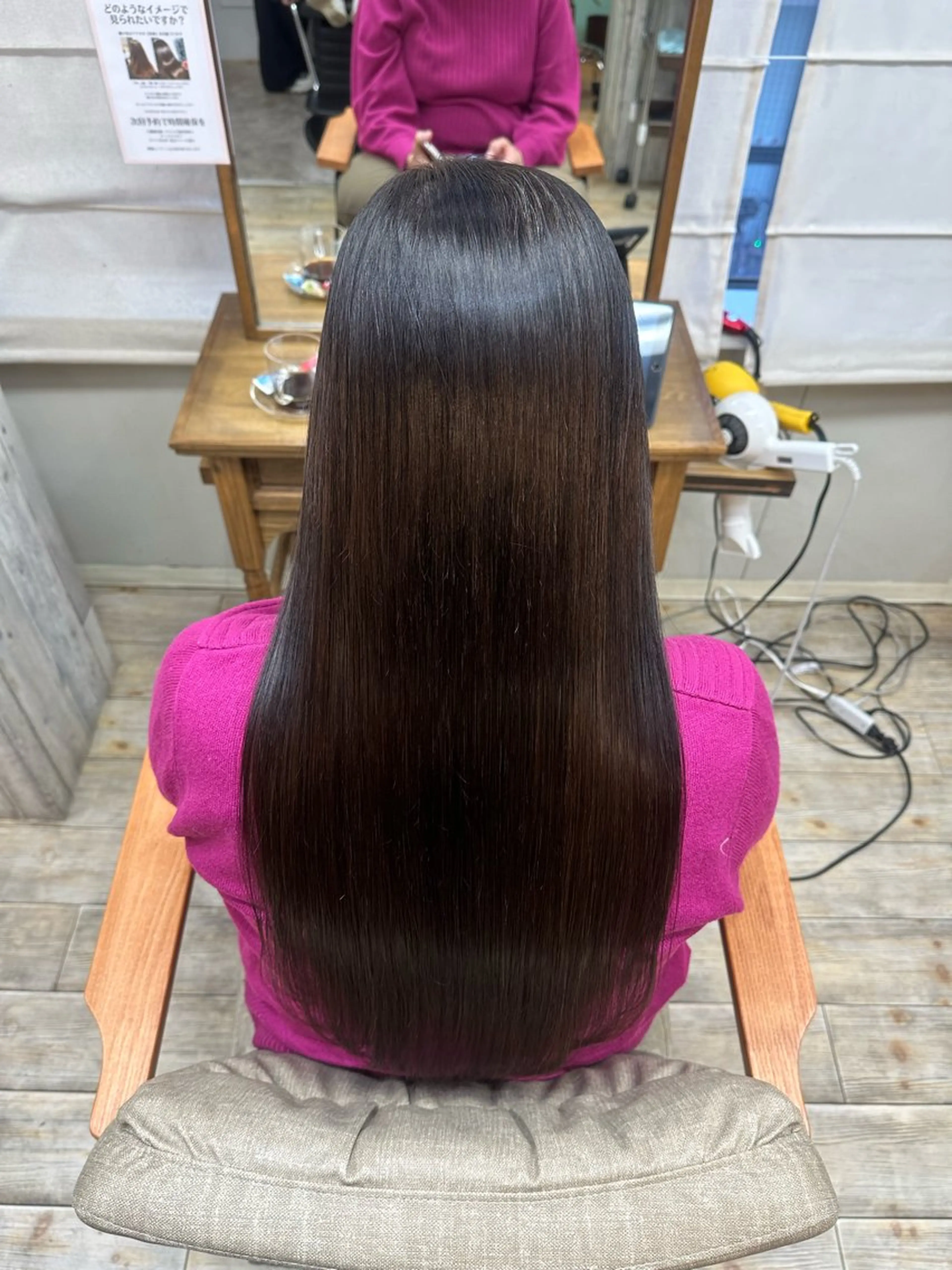 ロング パーマ 髪質改善 縮毛矯正 ストレートパーマ 縮毛矯正 トリートメント classic所属・髪質改善個室サロン' 縮毛矯正・艶カラーのヘアスタイル