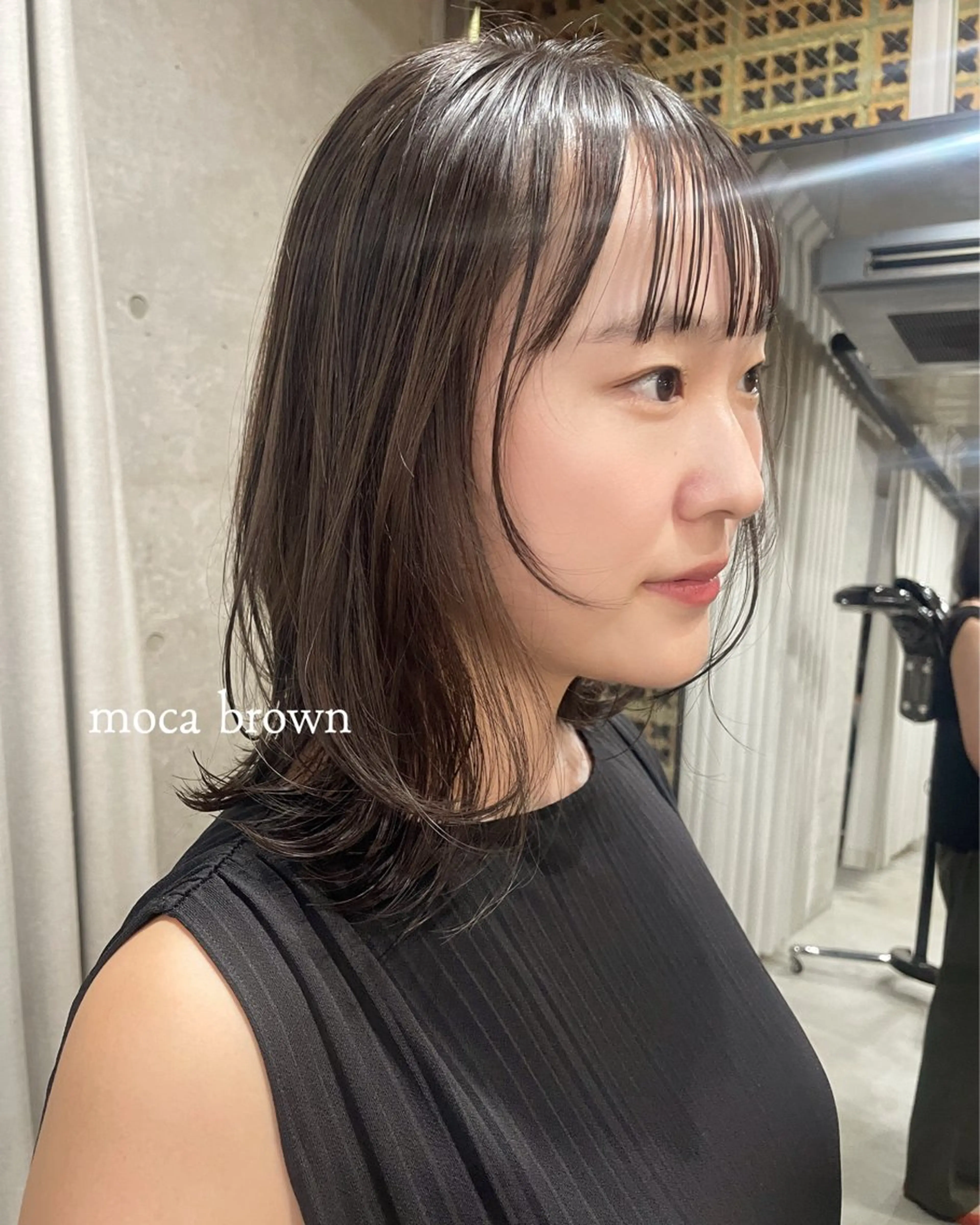 セミロング カラー カット ヘアカラー トリートメント 表参道/赤み無し 透明感 colorのヘアスタイル