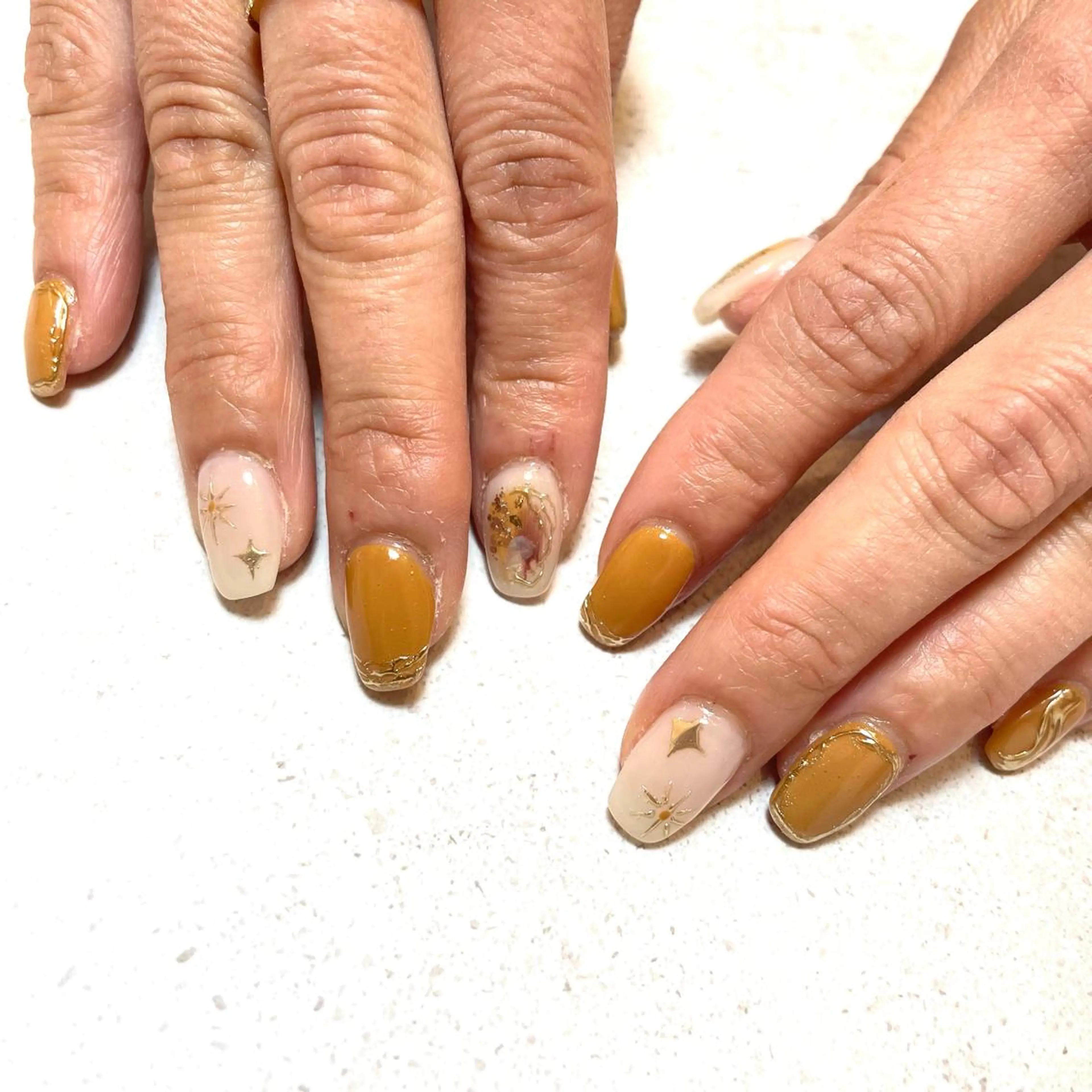 ネイル ハンドネイル Sea  nail by emaのネイルデザイン