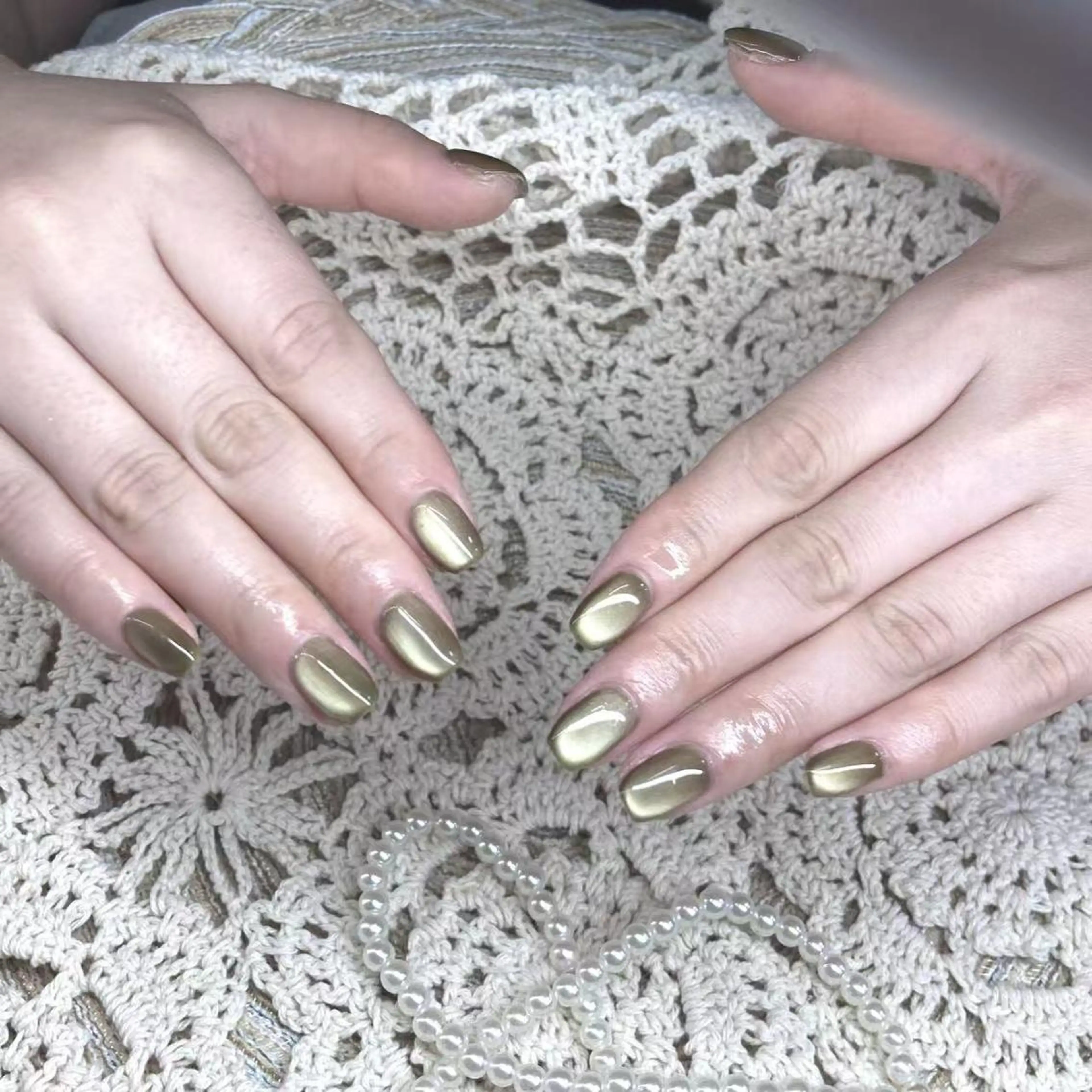 【✨ハンド・ジェルネイル✨】🧲マグネットワンカラー🧲（ジェルオフ付き）長さ出し＋¥2,000（10本）の写真