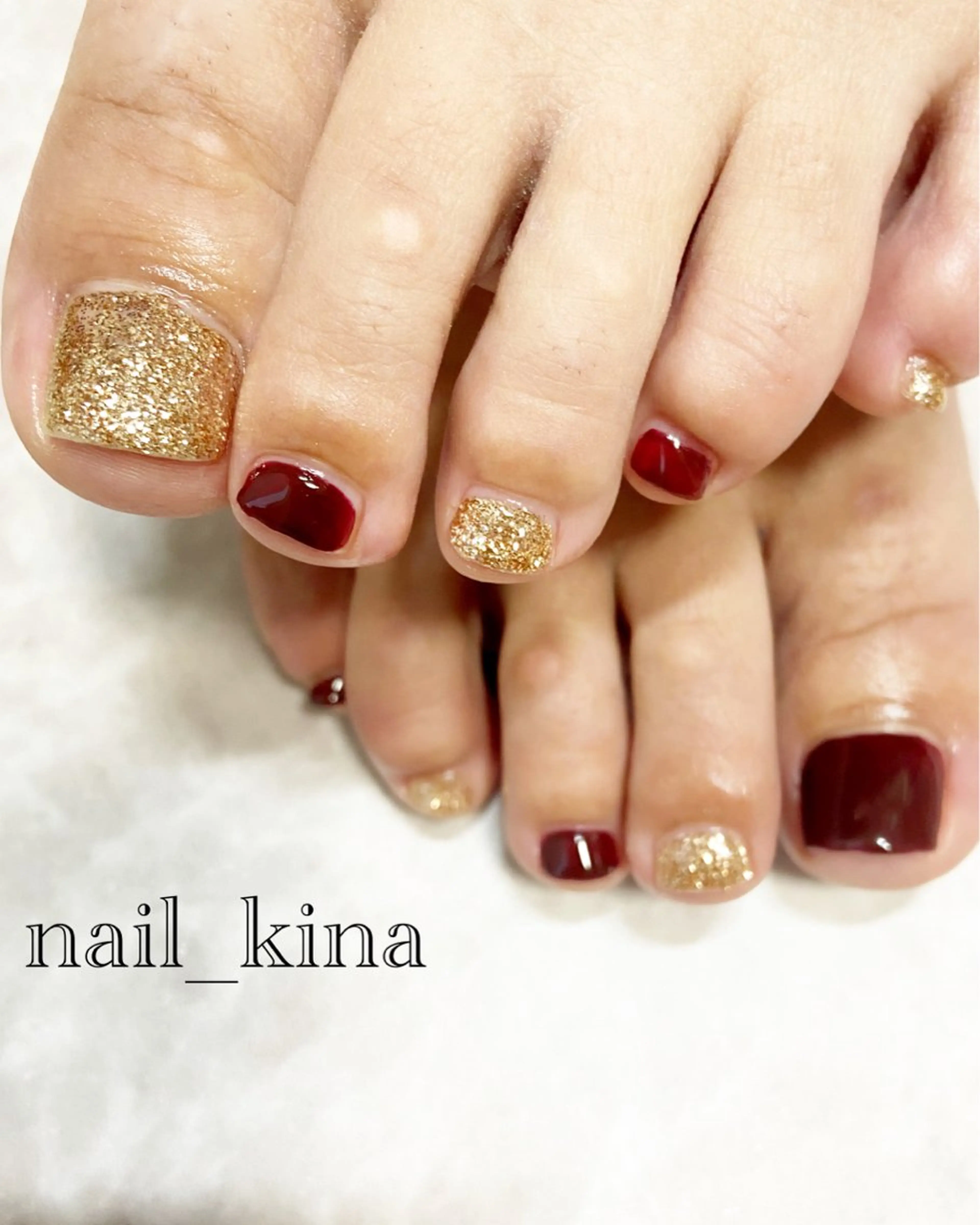 ネイル フットネイル ワンカラーネイル nail_ kinaのネイルデザイン