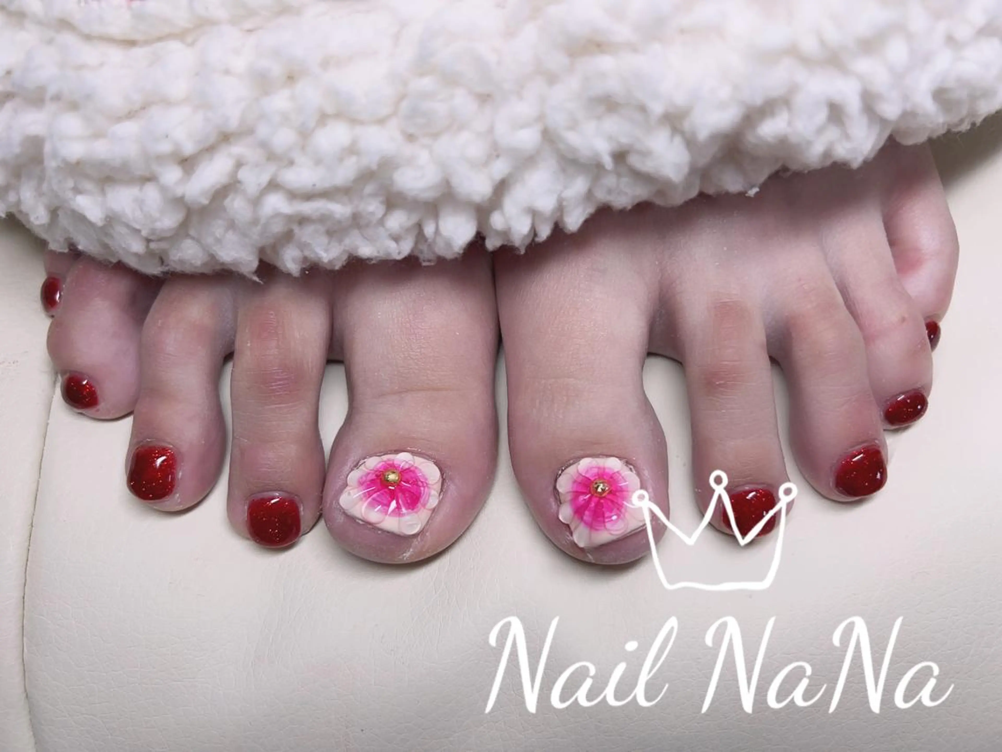 ショート カラー ネイル フットネイル Nail NaNaのネイルデザイン