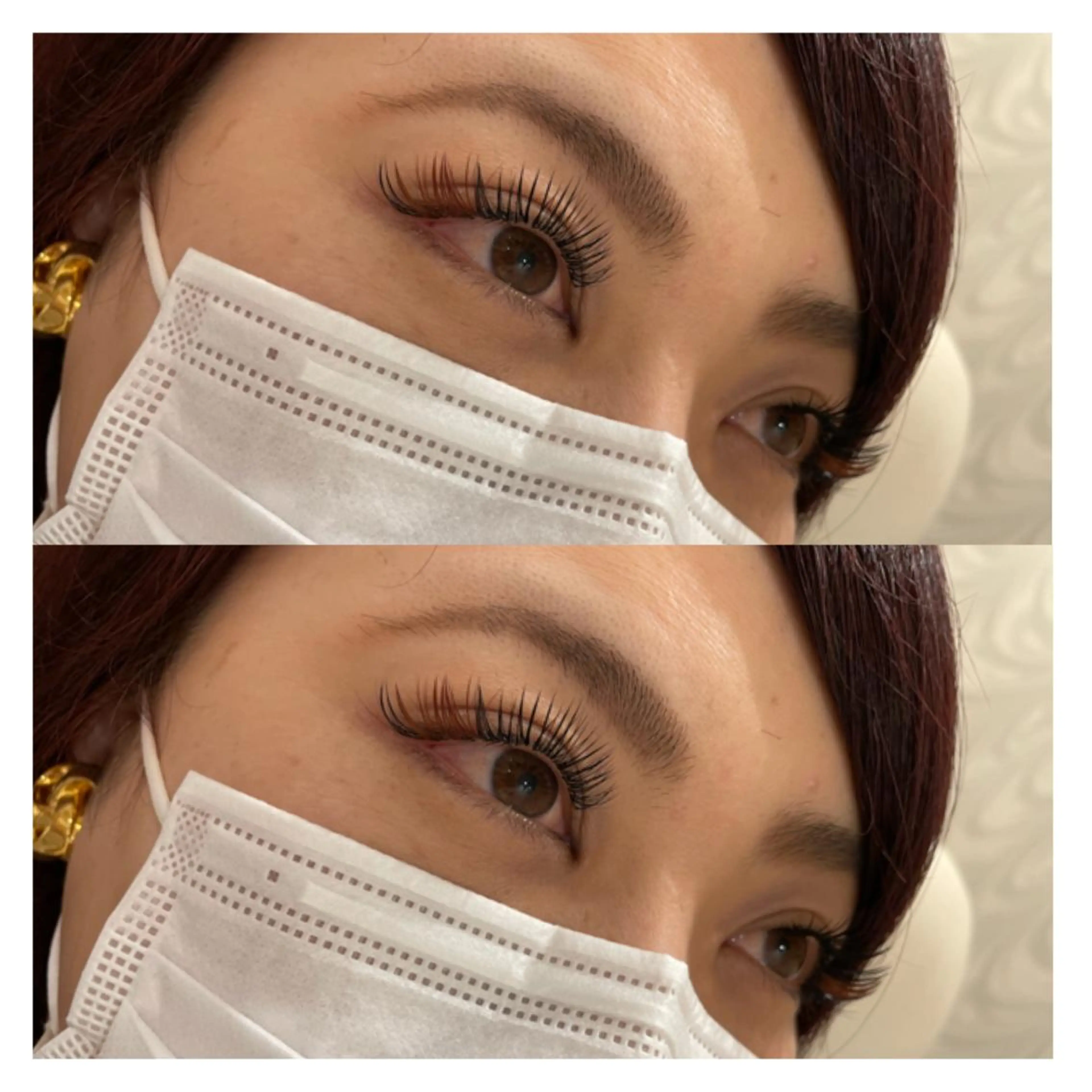 マツエク・マツパ カラーマツエク フラットラッシュ ナチュラル パリジェンヌラッシュリフト まつげパーマ マツエク 💕丸島 夏名🐰🍀のマツエク・マツパデザイン