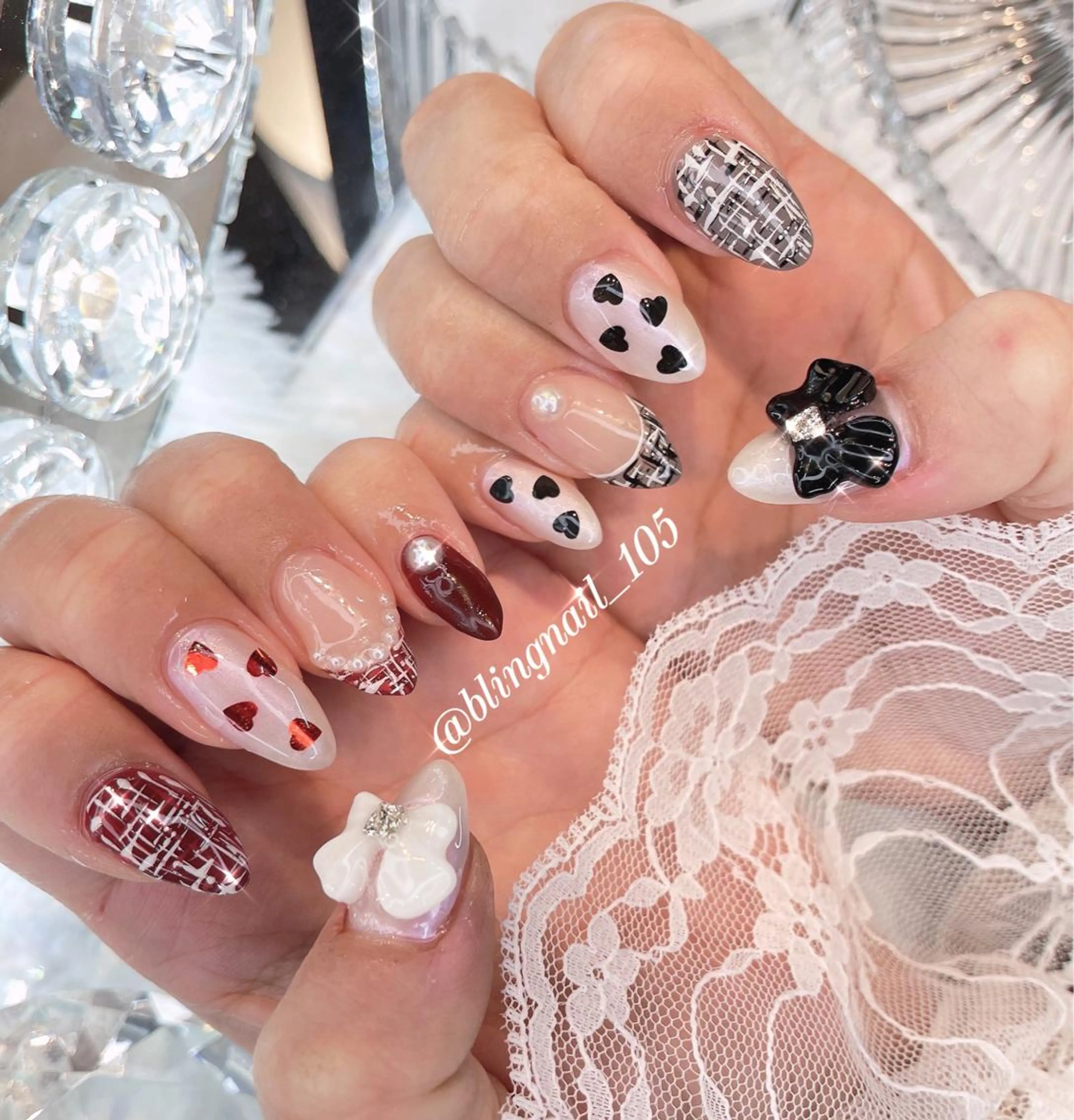 ネイル 23時まで❤︎韓国、 ワンホンネイルのネイルデザイン