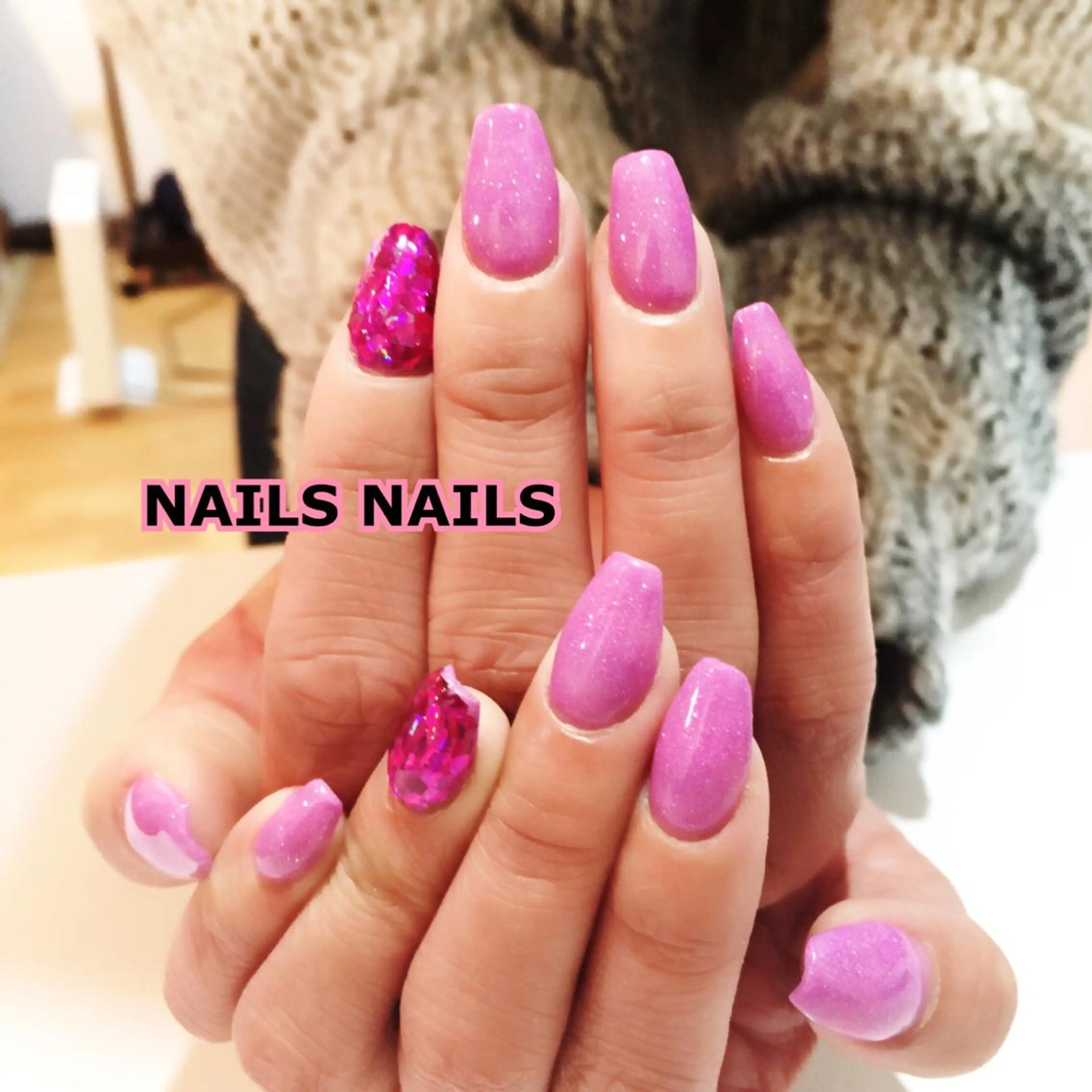 ネイル ピンク スカルプネイル ショートネイル NAILSNAILS ERIKAのネイルデザイン