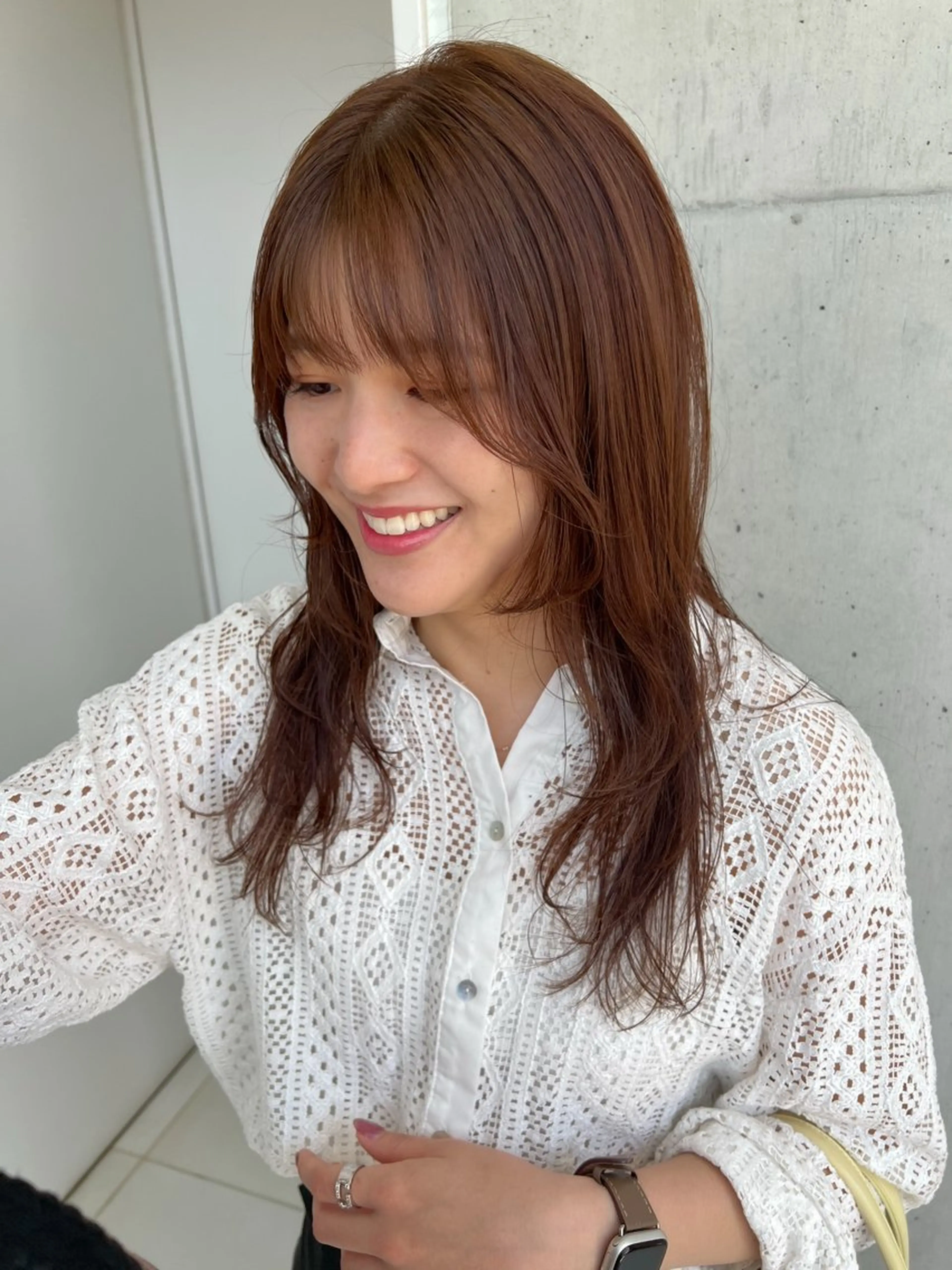 セミロング カラー レイヤーカット カット ヘアカラー "小顔カット" Fuko.のヘアスタイル