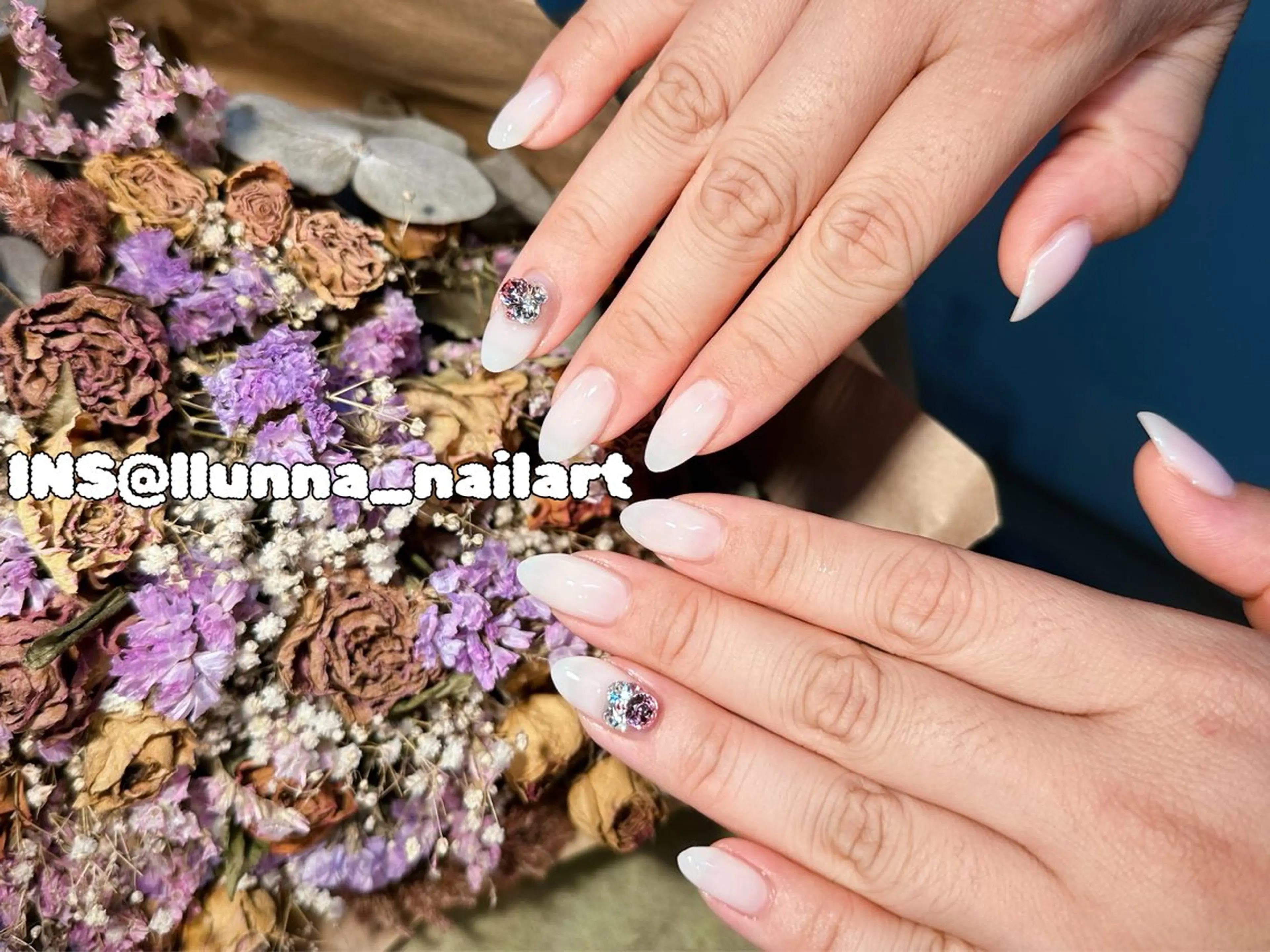 ネイル ストーンネイル ハンドネイル Cleopatra  Nail Salon所属・Cleopatra ♡ルナのネイルデザイン