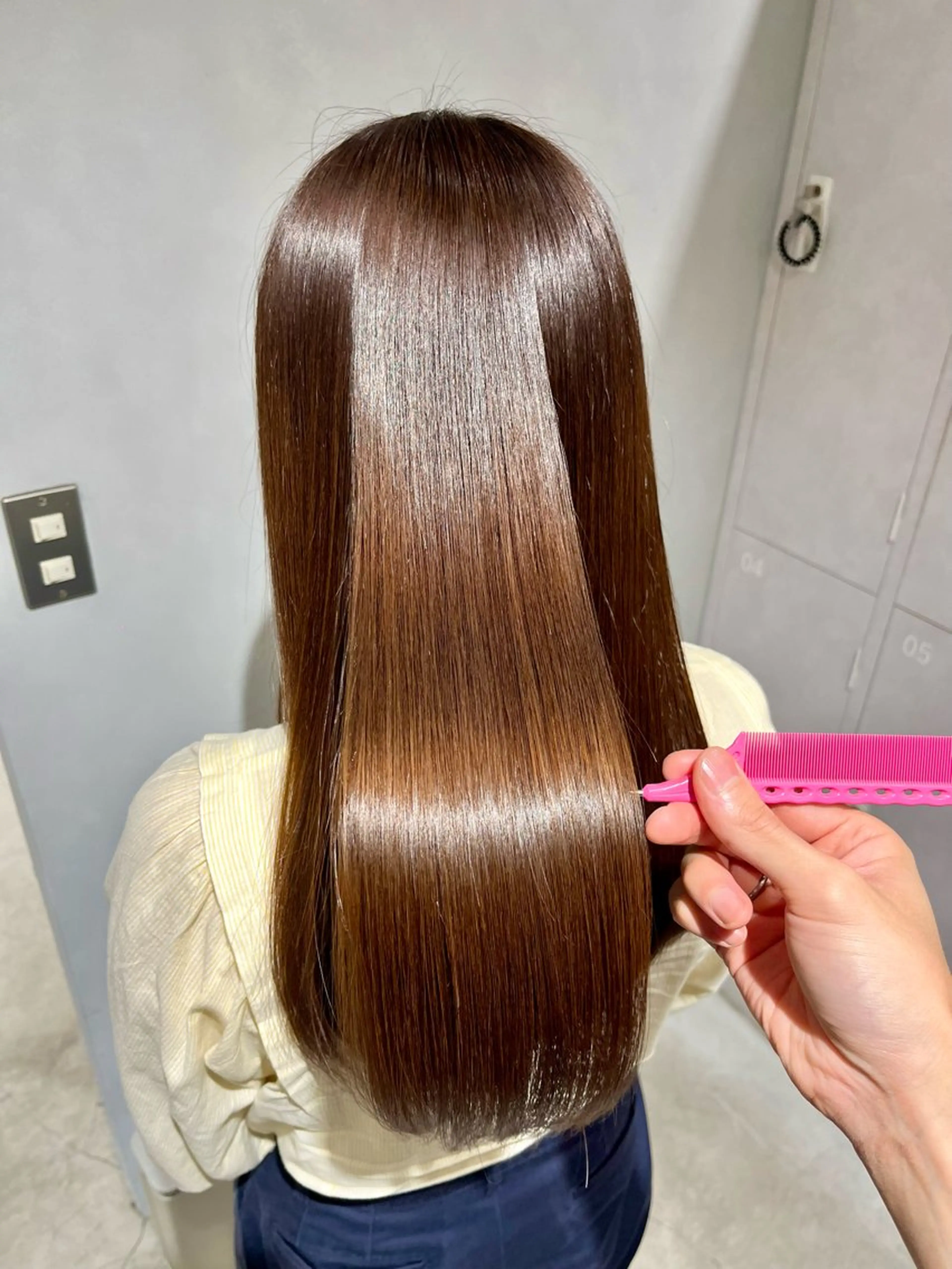 ロング 縮毛矯正 縮毛矯正 トリートメント Juna✂️ レイヤー / ボブのヘアスタイル