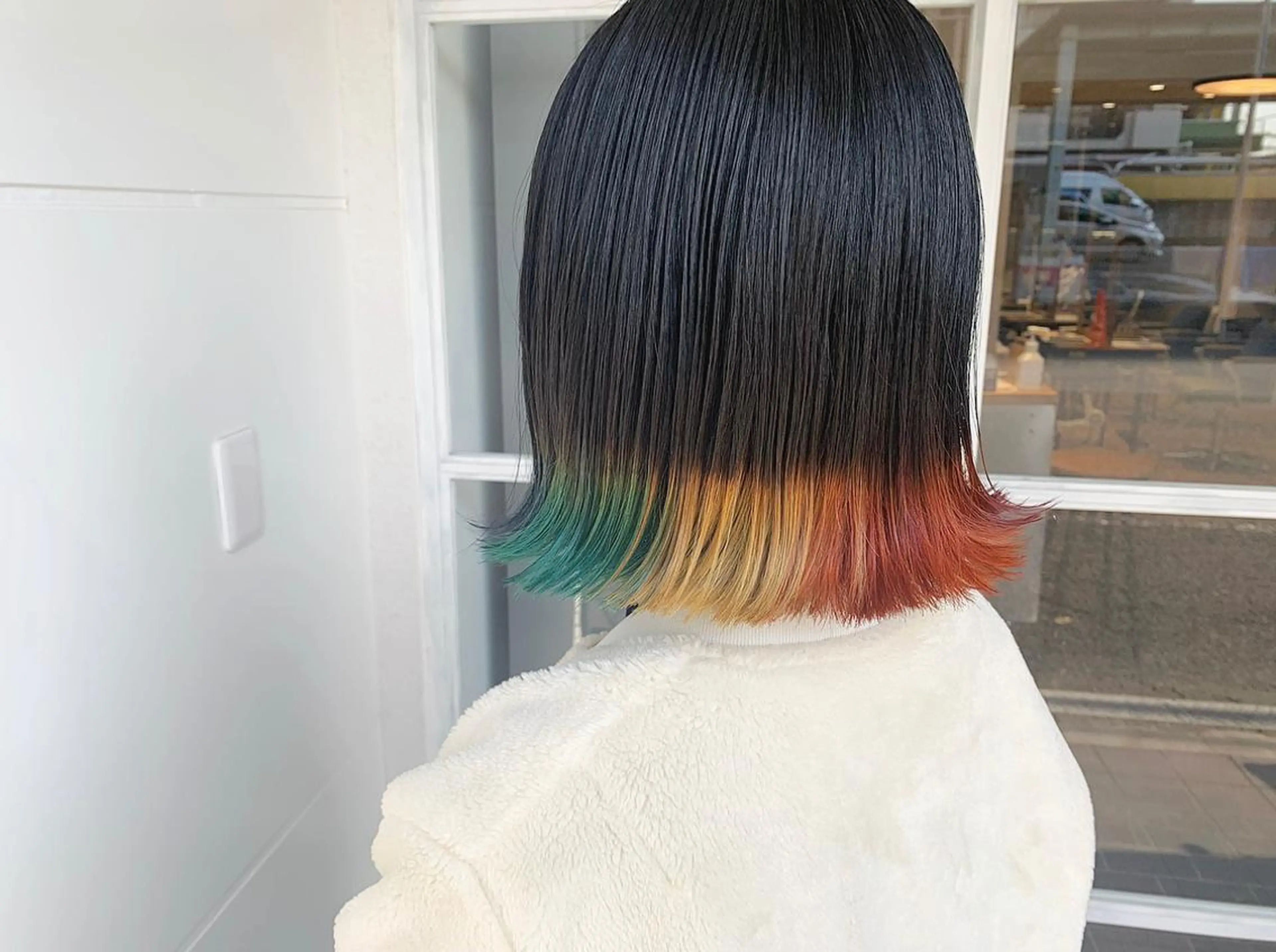 ミディアム カラー ヘアアレンジ ブリーチ ヘアカラー たかいわ みきのヘアスタイル