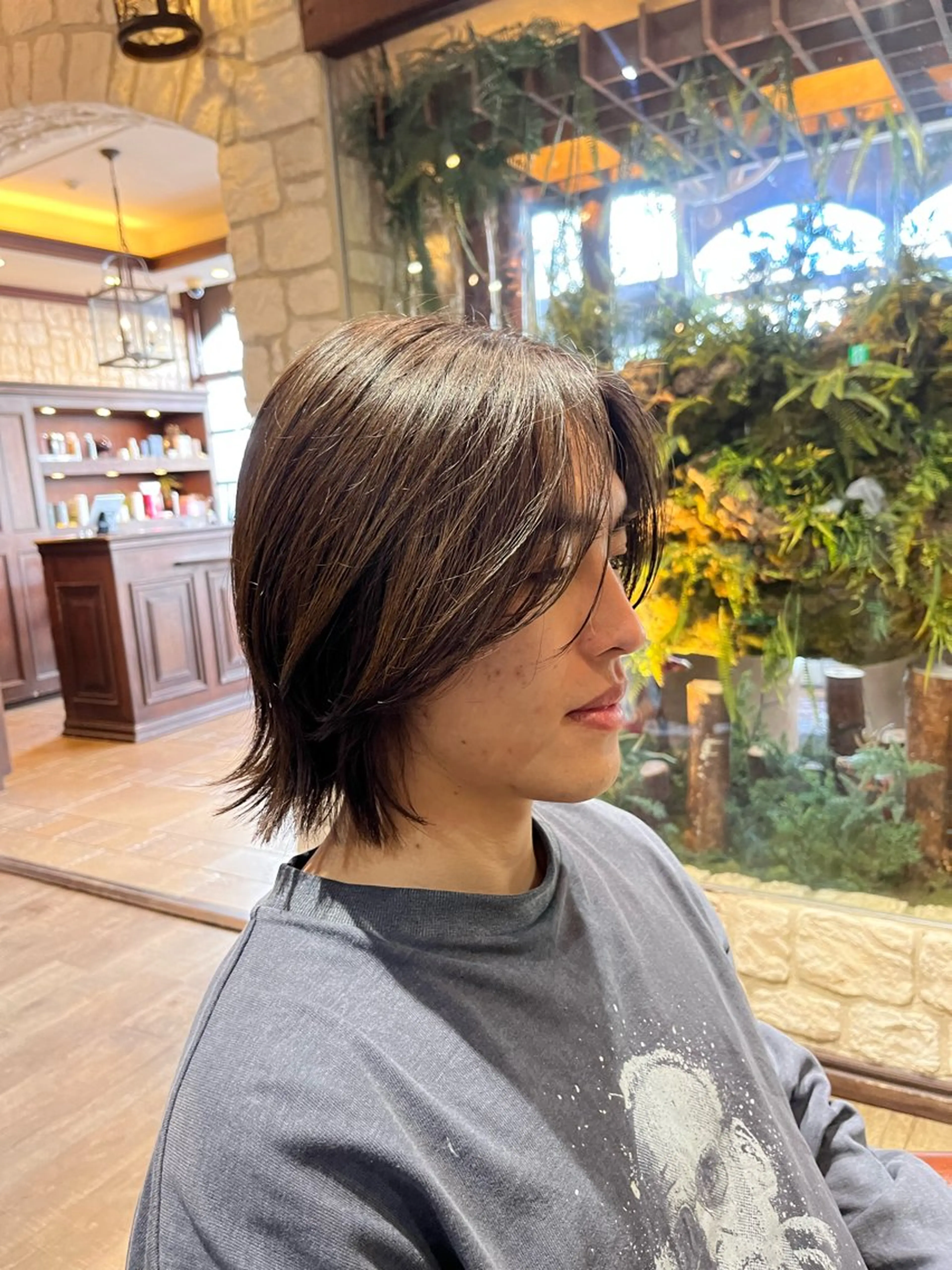 ミディアム カラー メンズ カット ヘアカラー shalu 新百合ヶ丘店所属・縮毛矯正／艶カラー アオキタイキのヘアスタイル