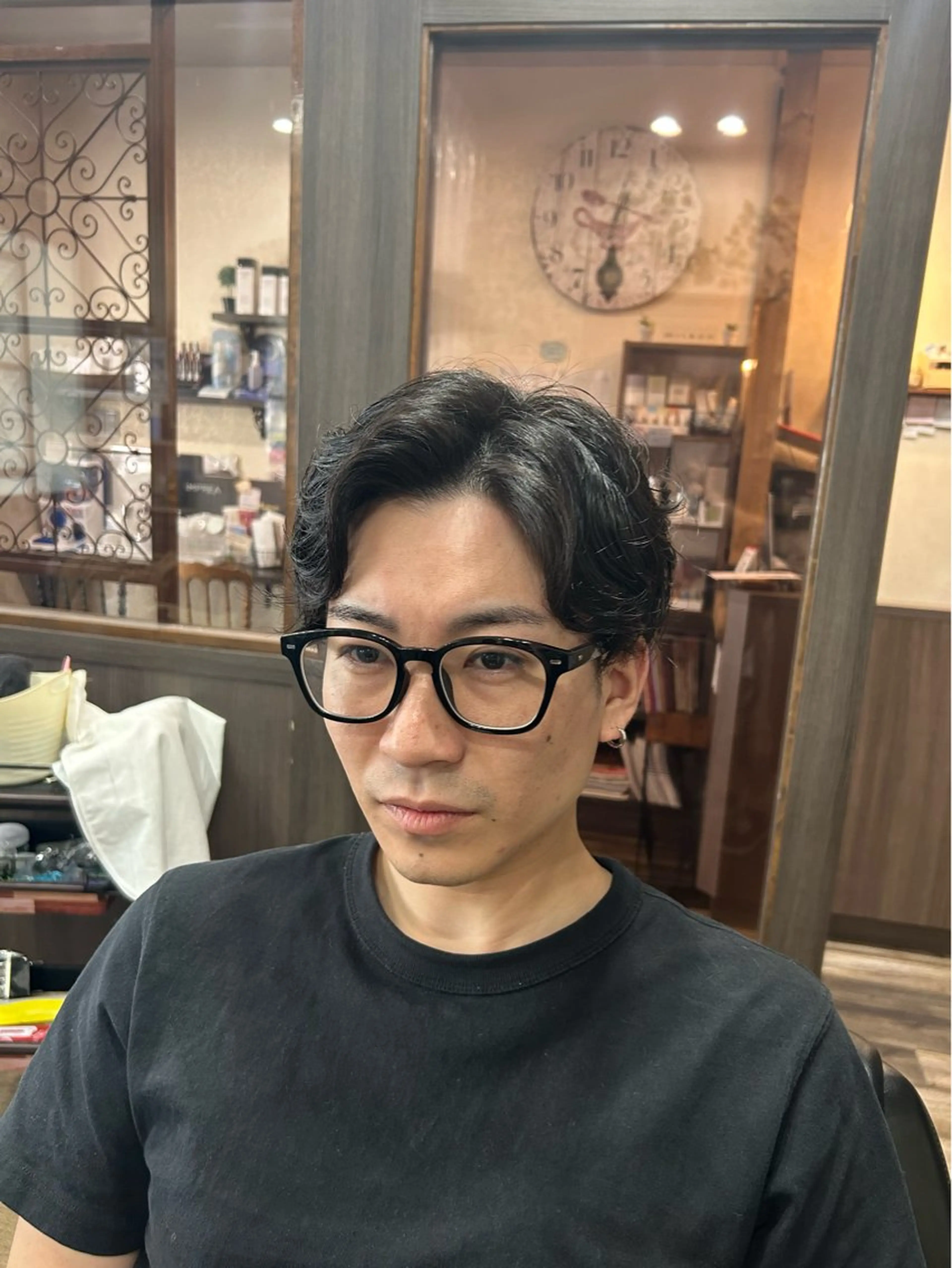 ミディアム パーマ メンズ ミディアムパーマ メンズパーマ ニュアンスパーマ カット パーマ メンズカット/ 雄大のヘアスタイル