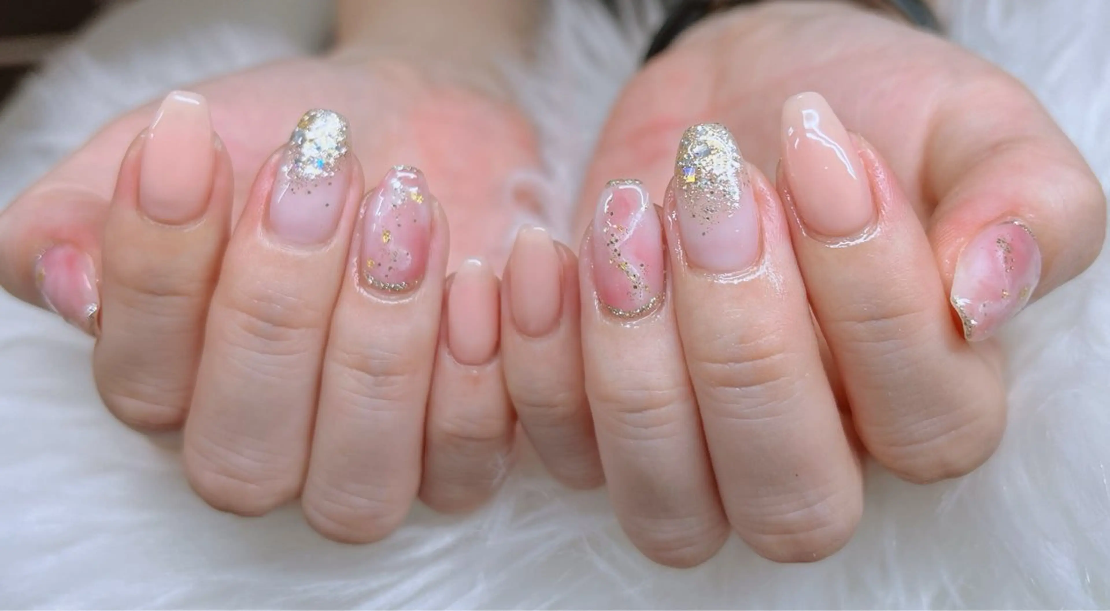 ネイル フットネイル フレンチネイル 韓国ネイル ロングネイル マグネットネイル Lee _nailのネイルデザイン