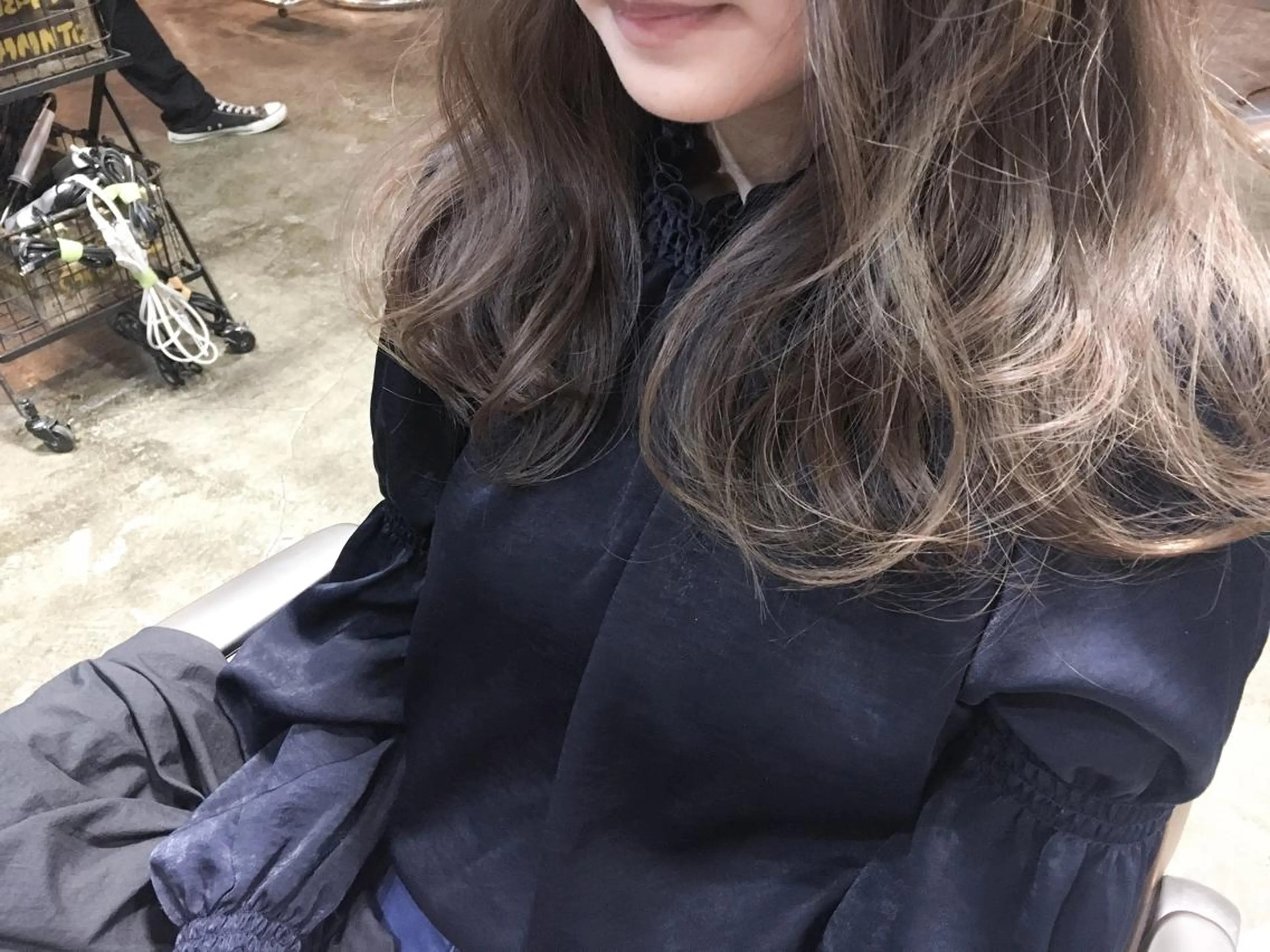 ロング カラー グレージュ 北條 優輝のヘアスタイル