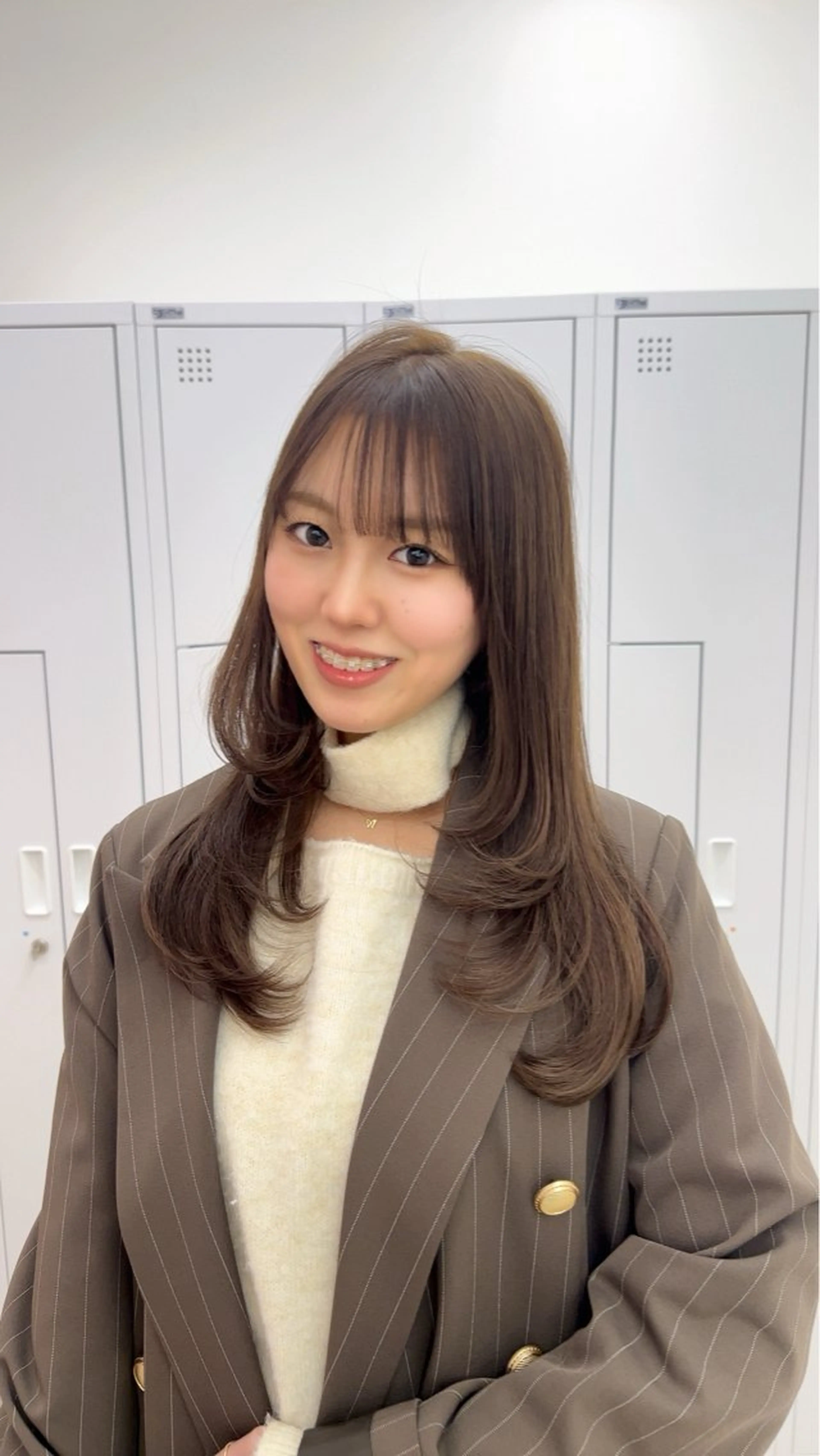 セミロング カット ヘアカラー トリートメント 暖色/艶カラー/ エクステ/ユリヤのヘアスタイル