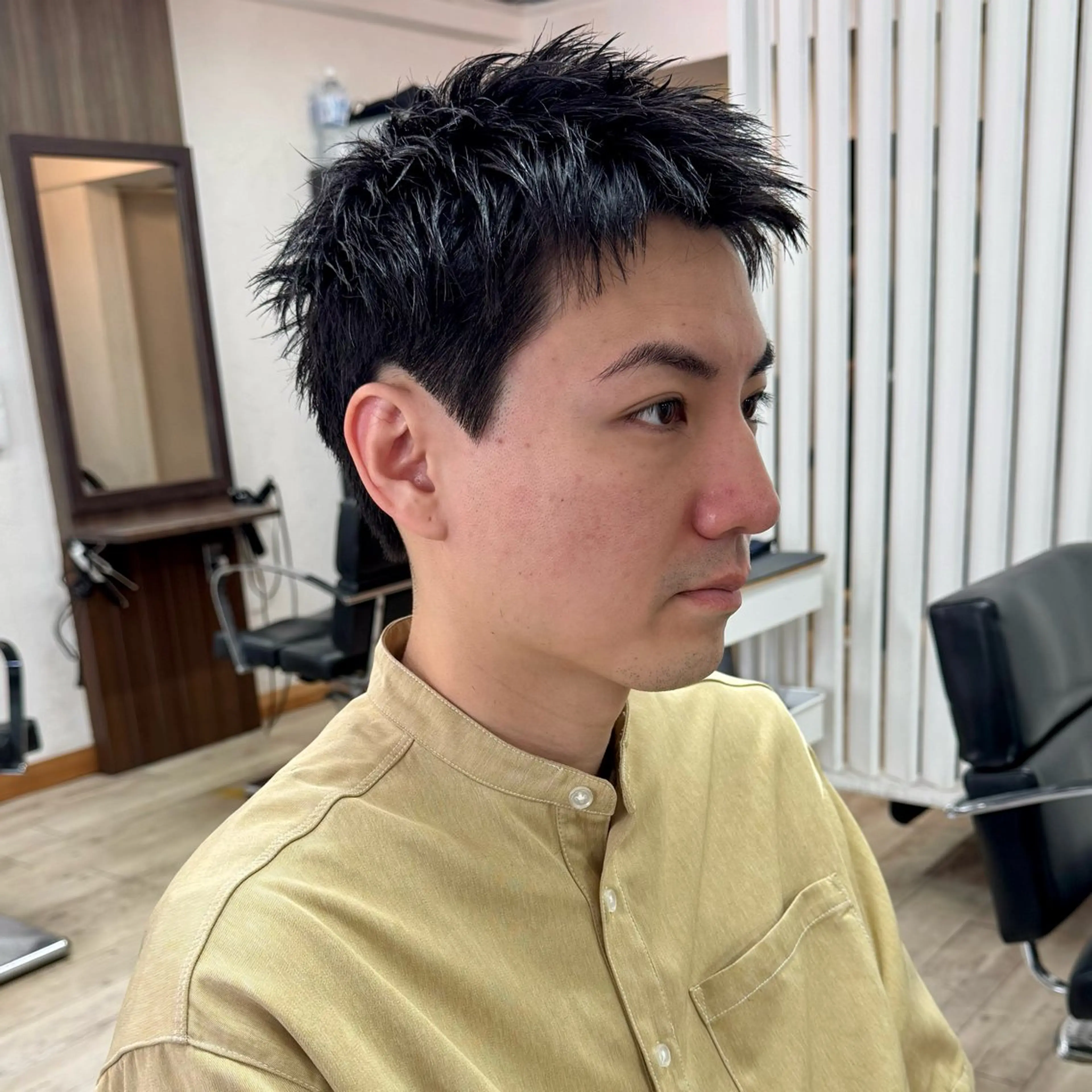 ショート メンズ アップバング メンズ就活ヘア メンズパーマ メンズショート スパイキーショート カット ヘアセット 【池袋/スパイキー ショート】ⓝⓘⓜⓤのヘアスタイル