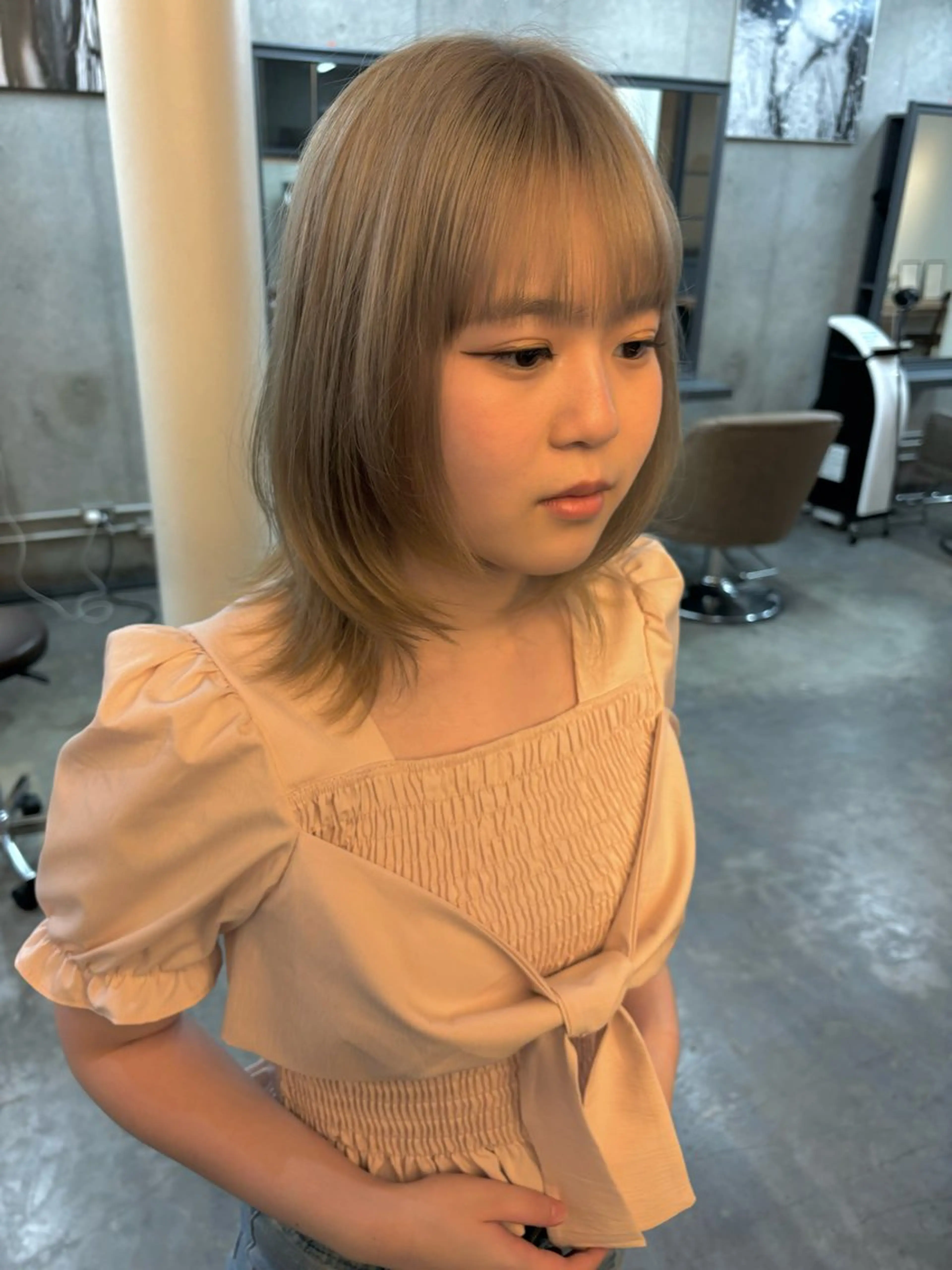 ミディアム SHOTA ハイライト/パーマのヘアスタイル