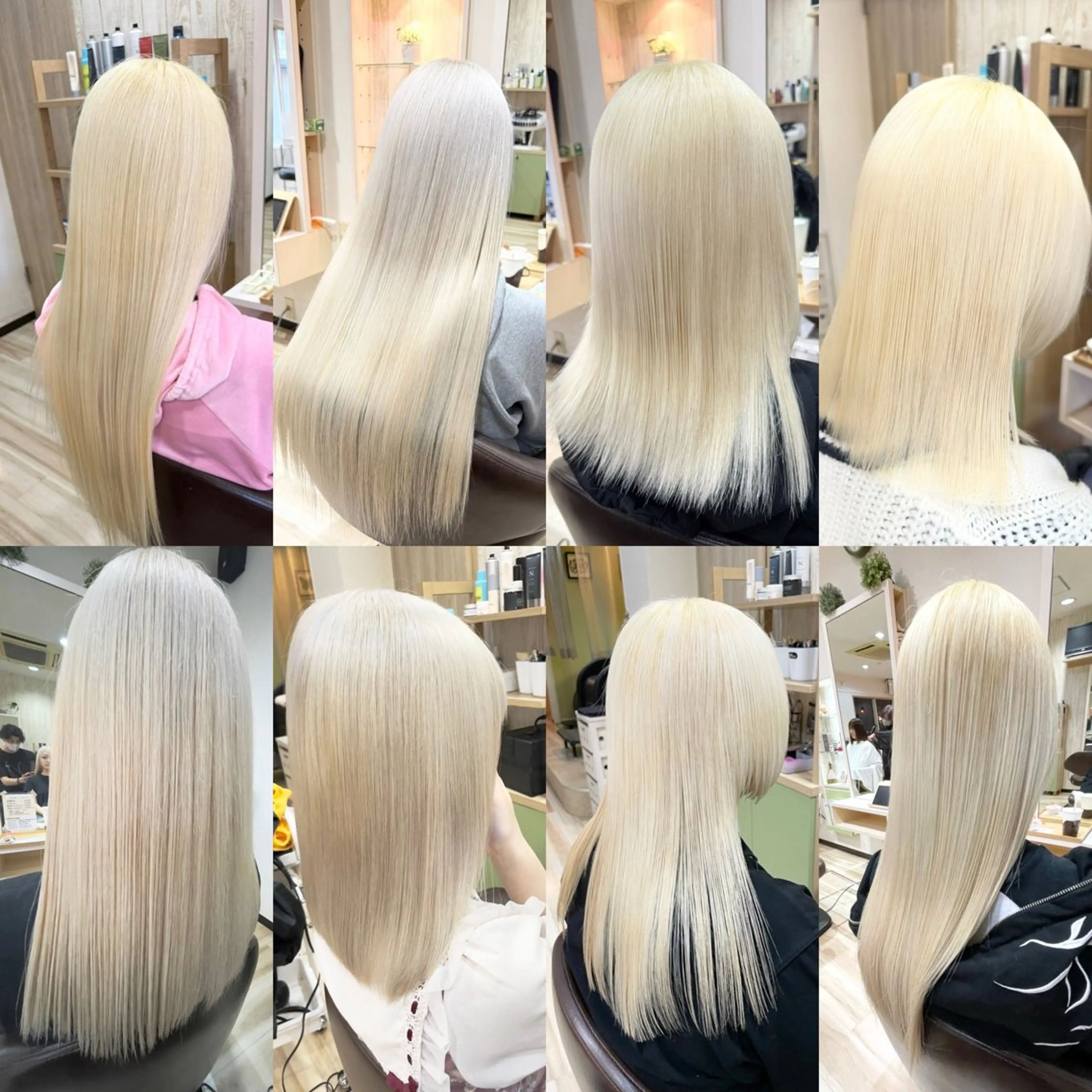 セミロング カラー 🌈派手髪ハイトーン 🌈鈴木亮太🌈のヘアスタイル