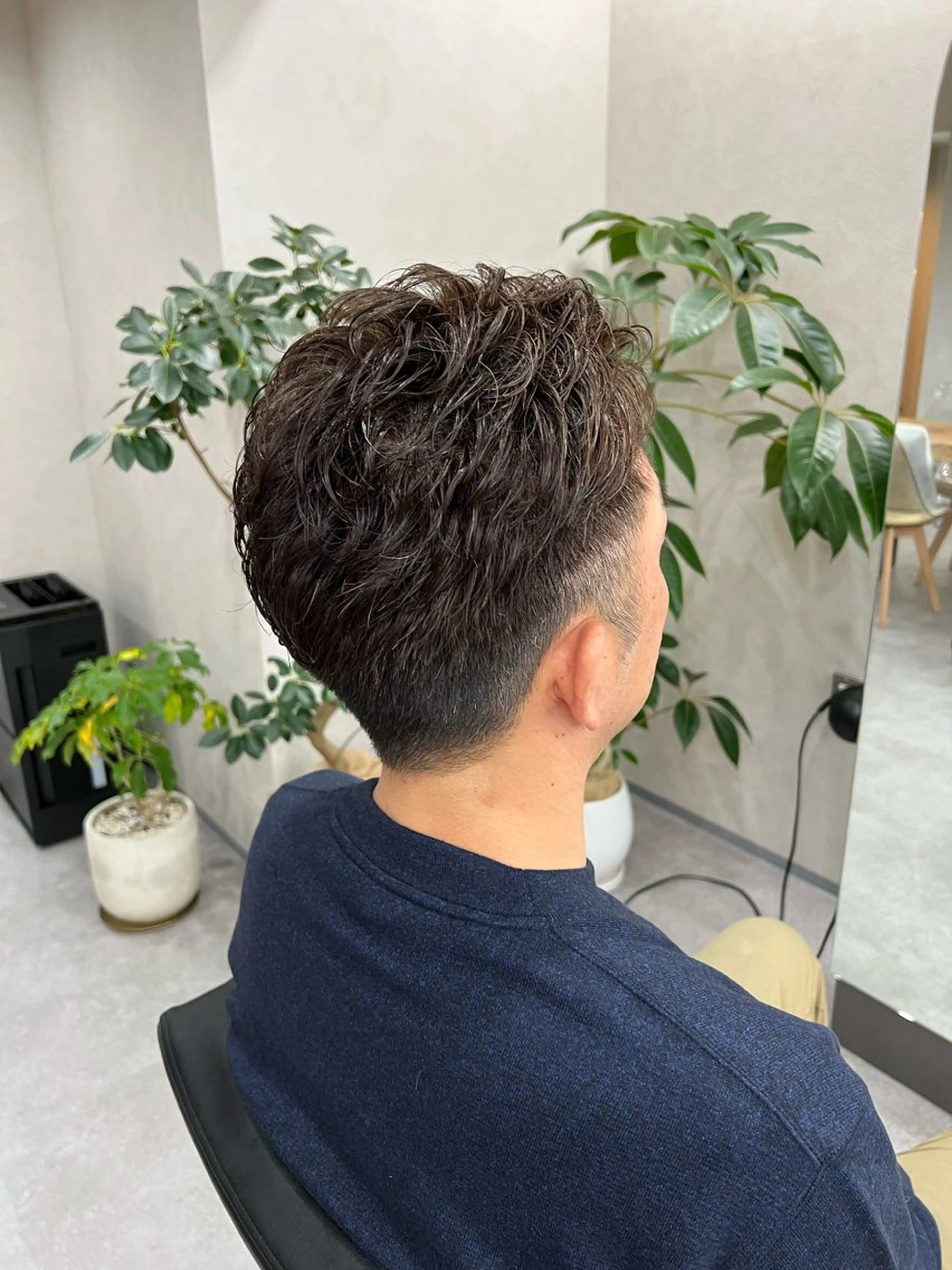 パーマ カット パーマ トリートメント 艶ボブ🤎暖色カラー 縮毛矯正/メンズ💈のヘアスタイル