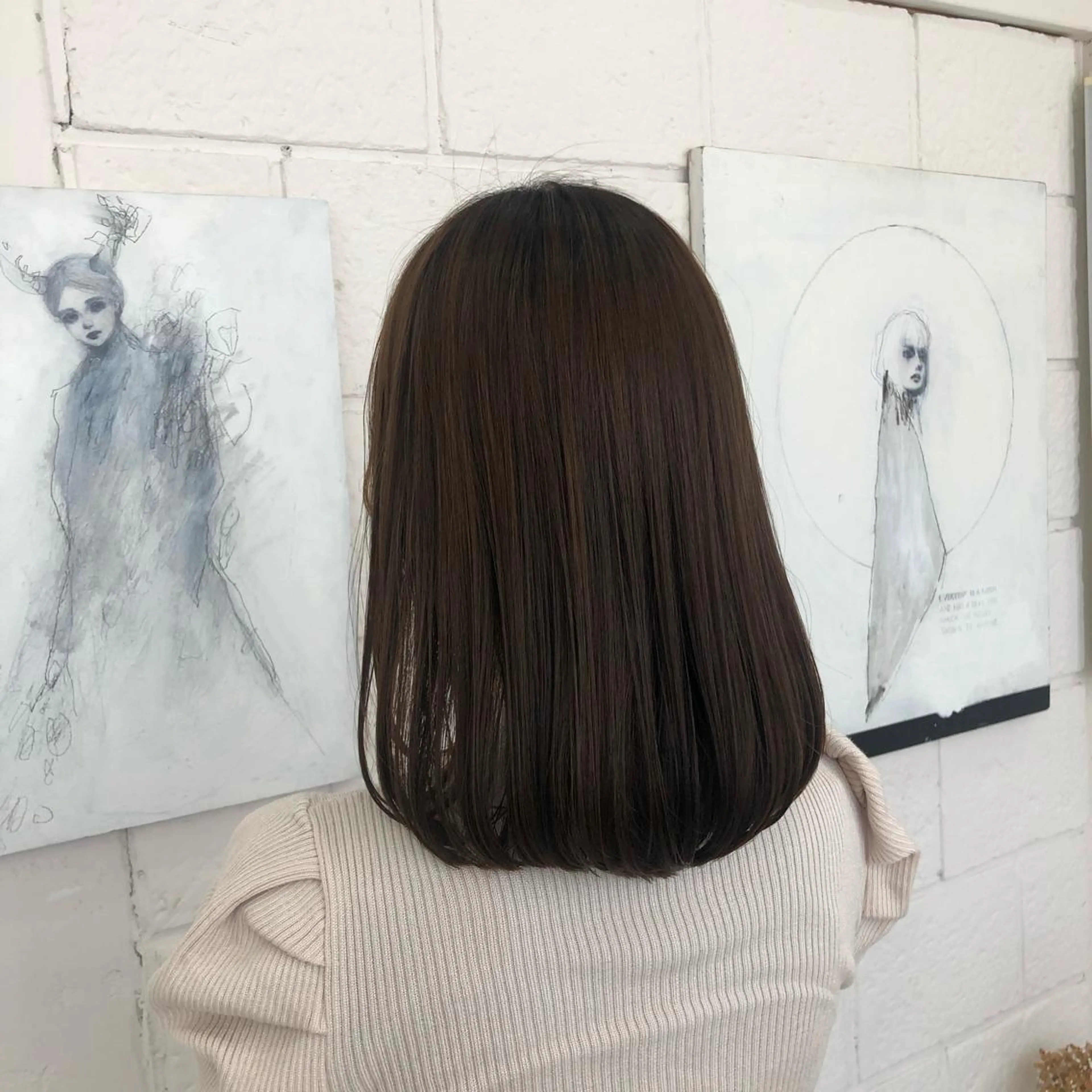 ミディアム ボブ NeF所属・miku🌿‬ メンズバレイヤージュのヘアスタイル