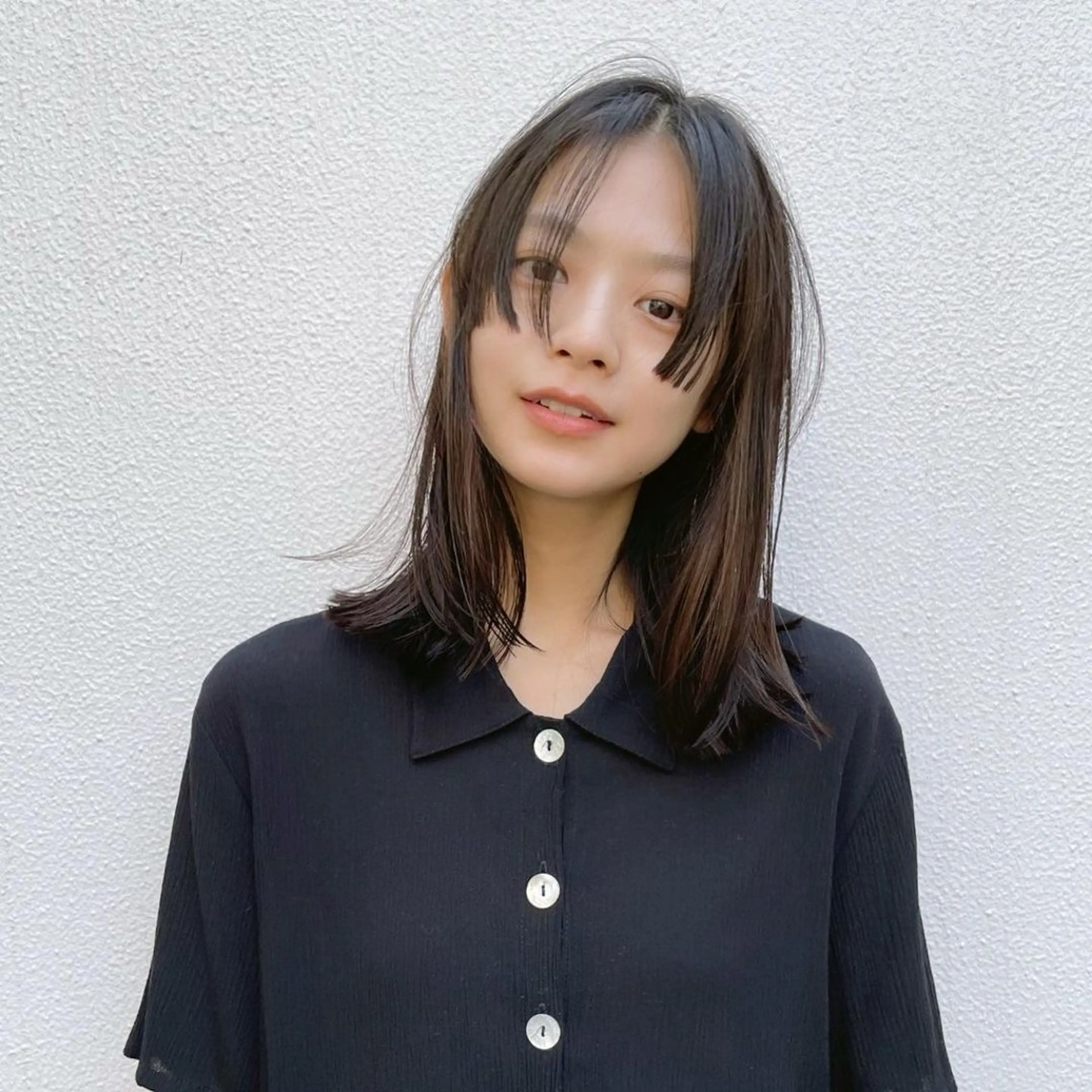 ミディアム カット ヘアカラー トリートメント 似合わせcut ◎ 倉橋実咲のヘアスタイル