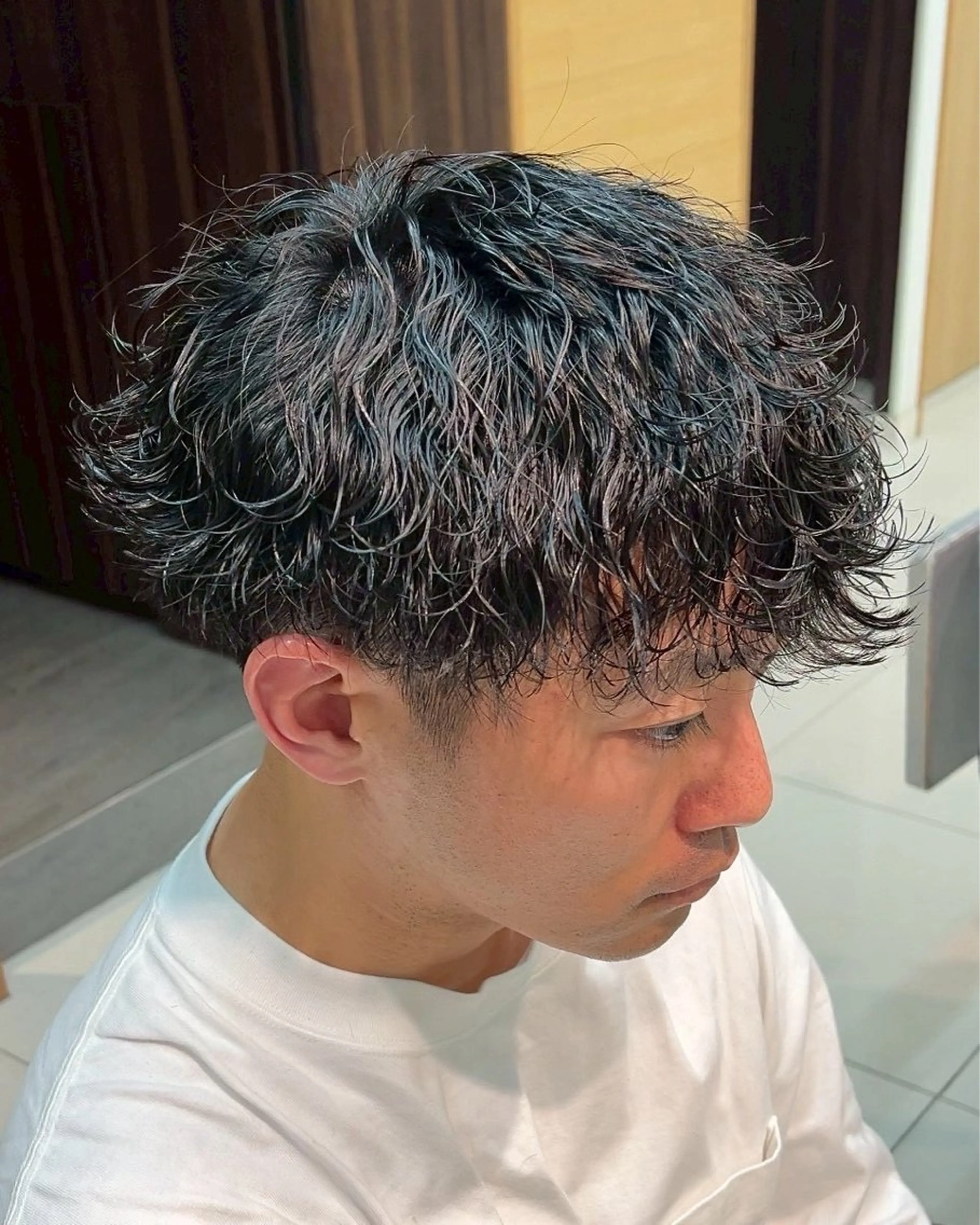 ショート パーマ メンズ カット パーマ パーマ/ハイトーン /吉田眞のヘアスタイル