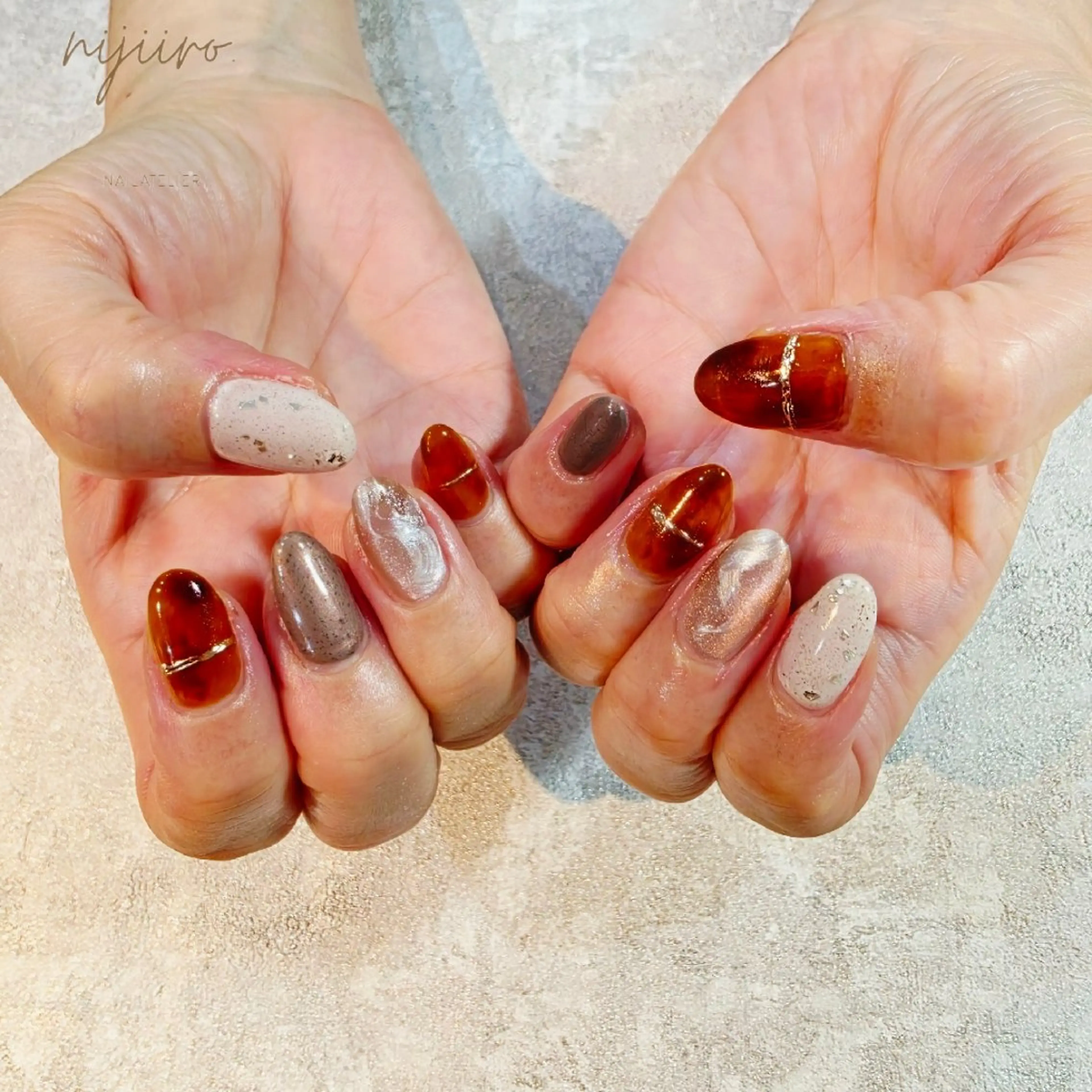 ネイル ハンドネイル nailatelier nijiiro.所属・nijiiro🌈 サトウのネイルデザイン