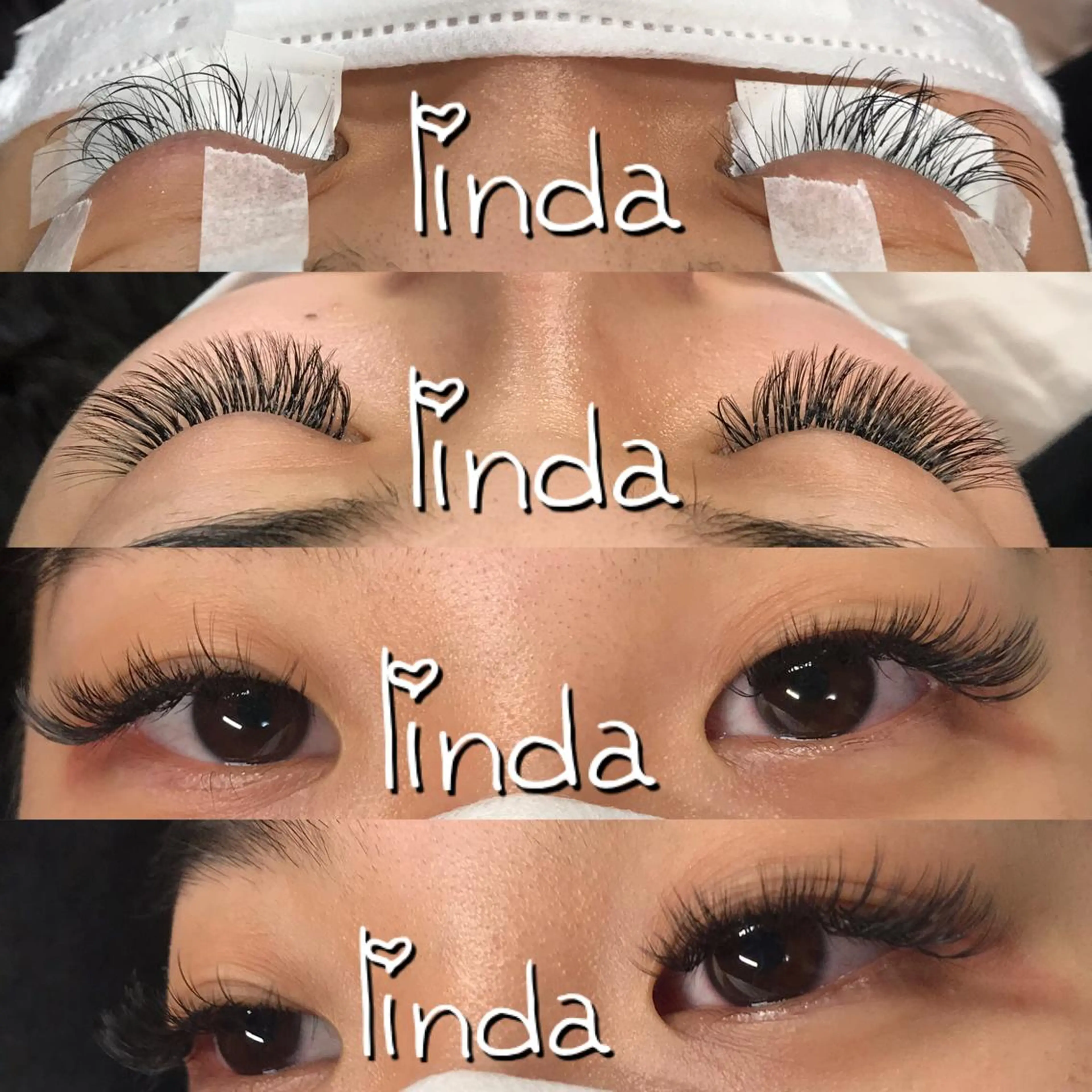 マツエク・マツパ 付け放題 ボリュームラッシュ linda lashesのマツエク・マツパデザイン