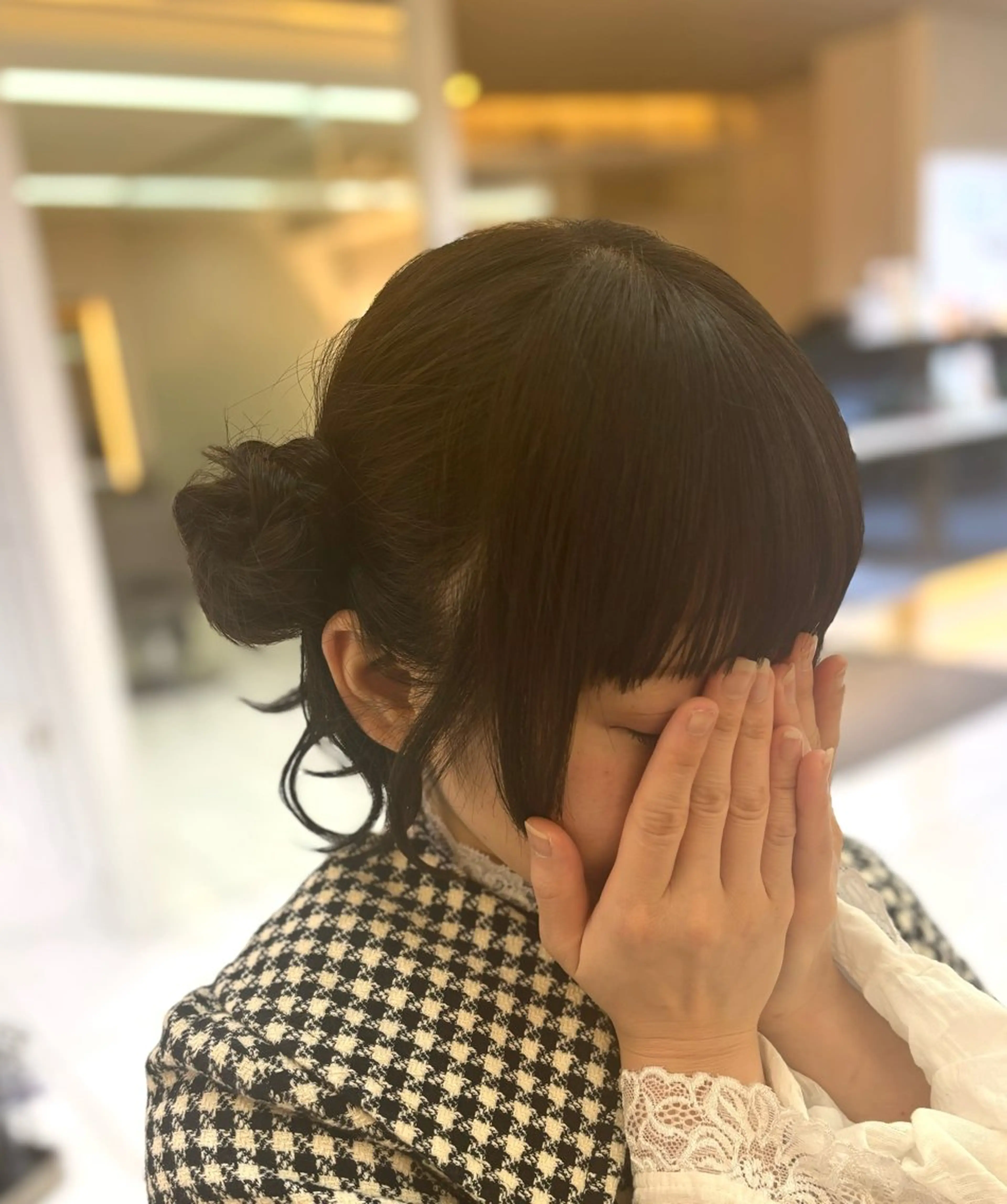 ミディアム ヘアセット レイヤーカット/ボブ /nene🍥⋆*のヘアスタイル