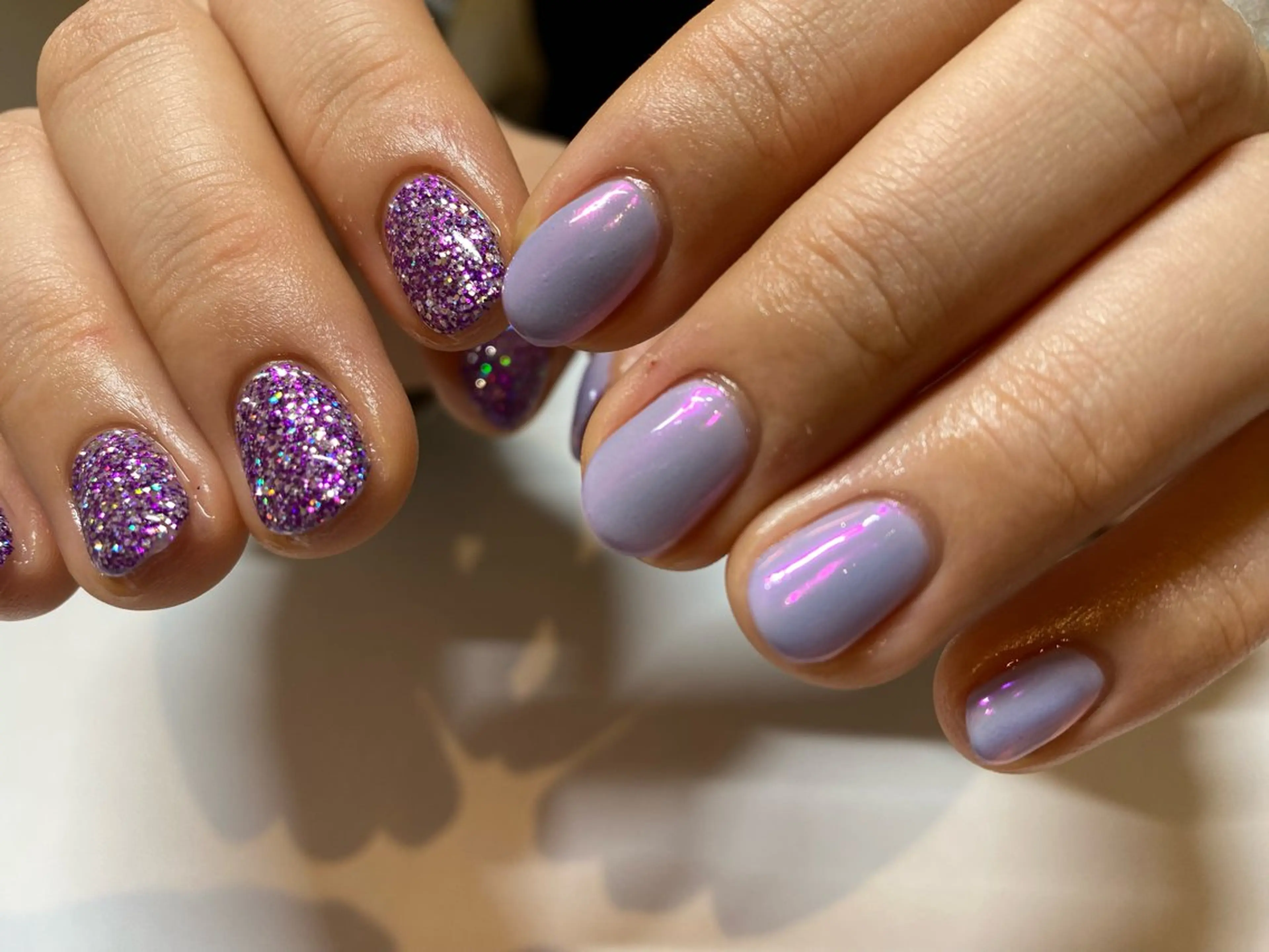 ネイル オーロラネイル キラキラネイル ラメ(グリッター) 表参道colore所属・表参道colore店 REICAのネイルデザイン