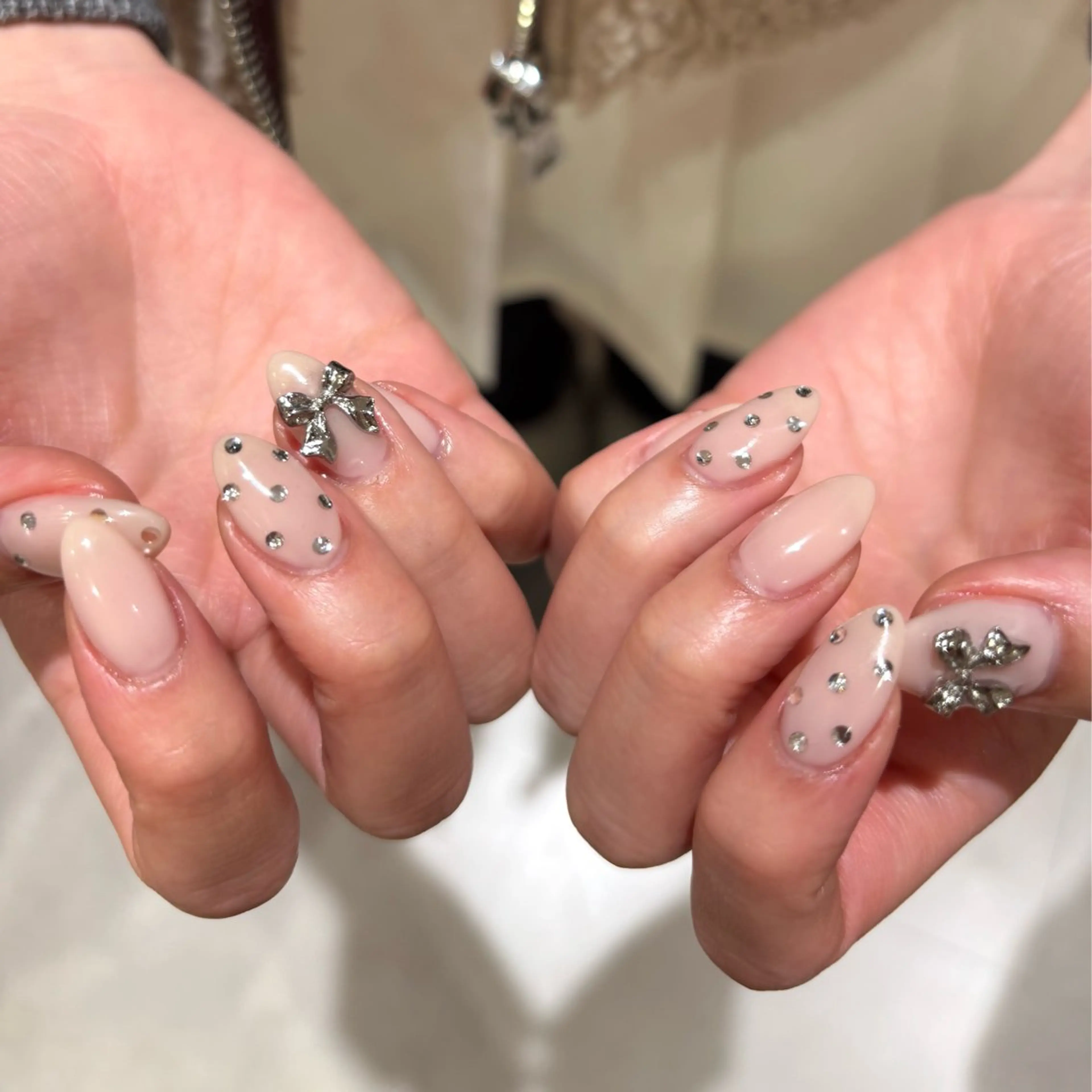 ネイル リボン LUCY心斎橋所属・LUCY心斎橋/ 💍Saki💍のネイルデザイン