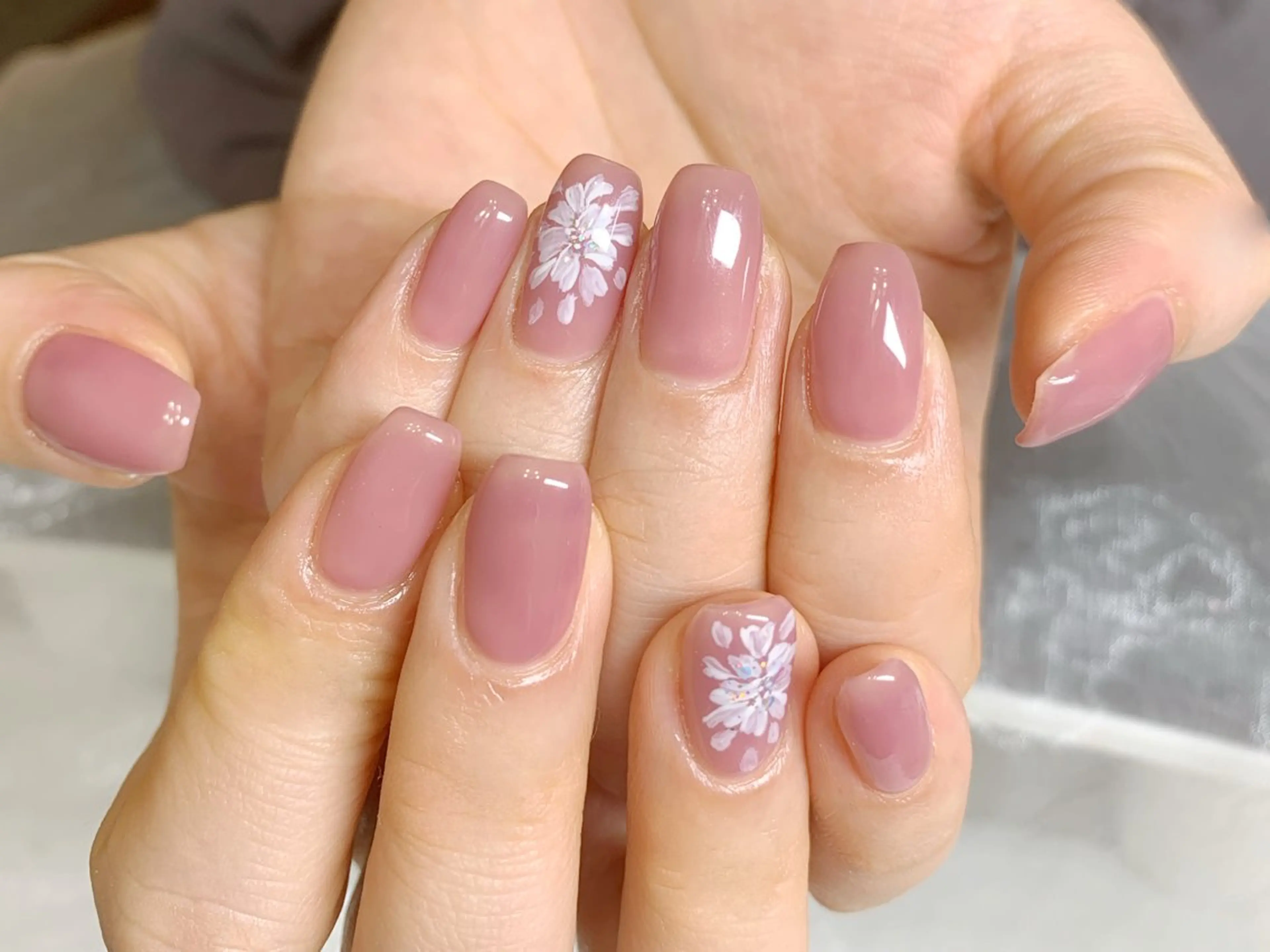 ネイル アートネイル オフィスネイル シンプルネイル ワンホンネイル ハンドネイル mira-cle大濱美容アカデミー所属・AI NAのネイルデザイン