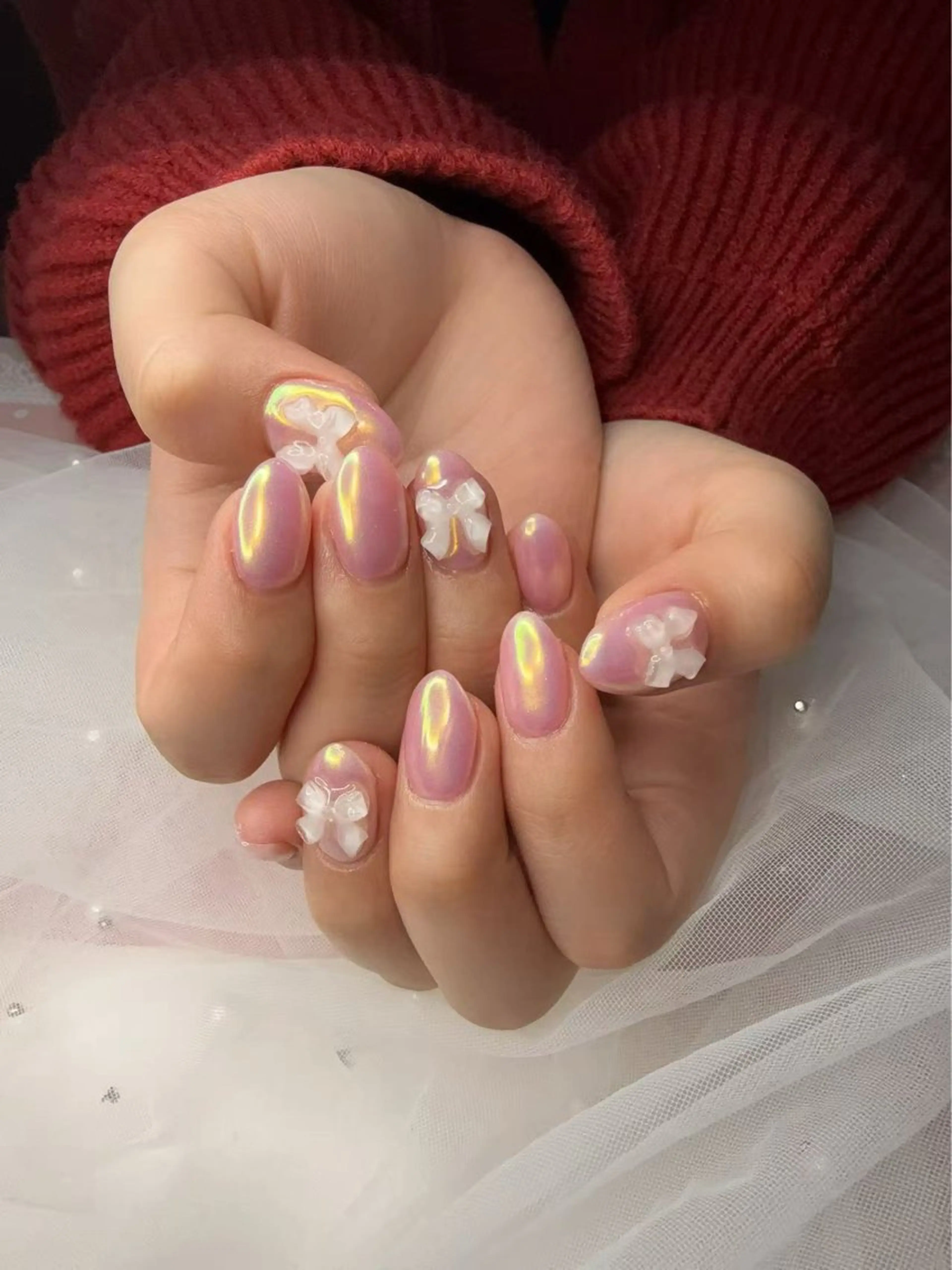 （新人ネイリスト） ★大人気★オーロラミラー&カラーミラネイル ¥6500⇒5980の写真