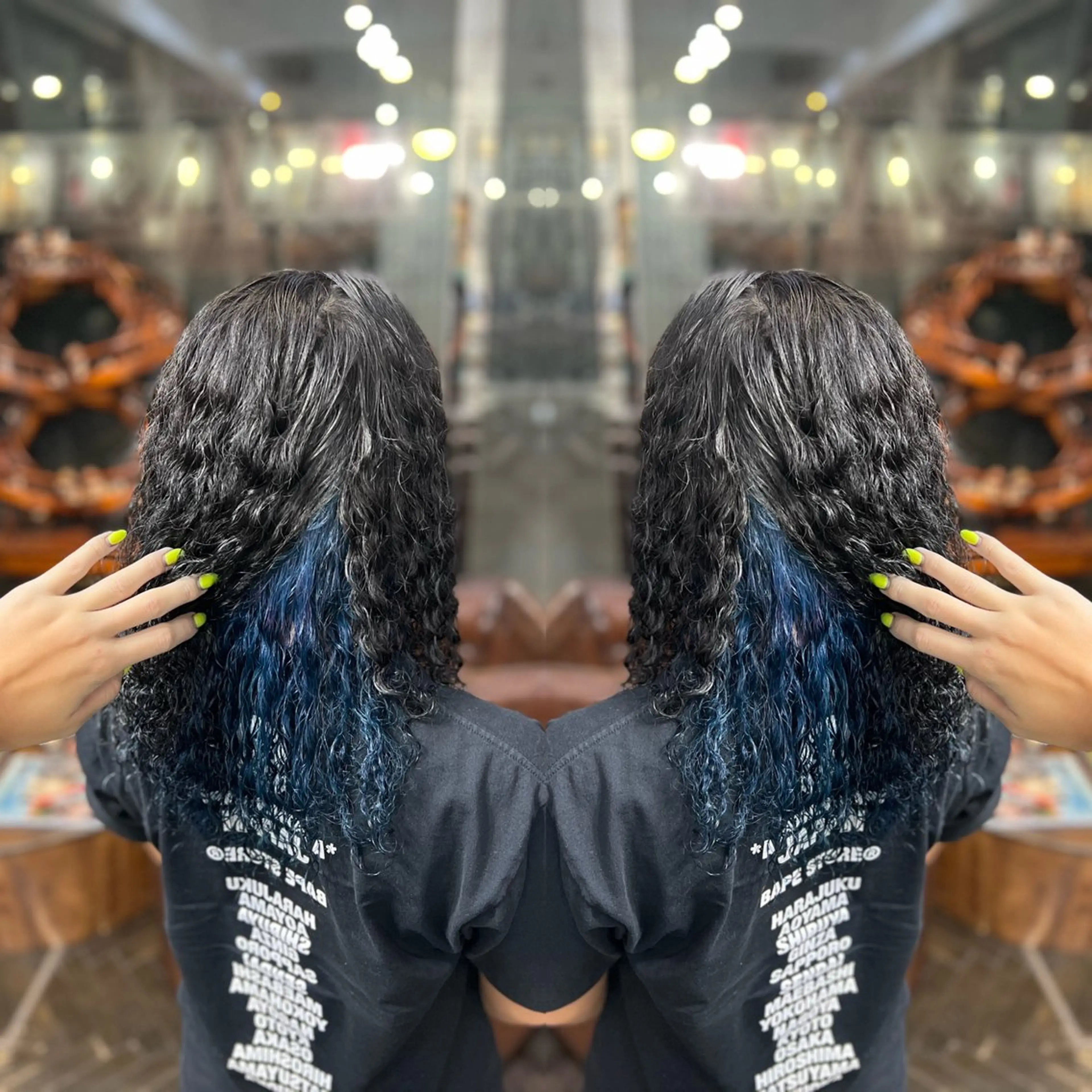 セミロング カラー レイヤー/ボブ/ ミニボブ/AOIのヘアスタイル